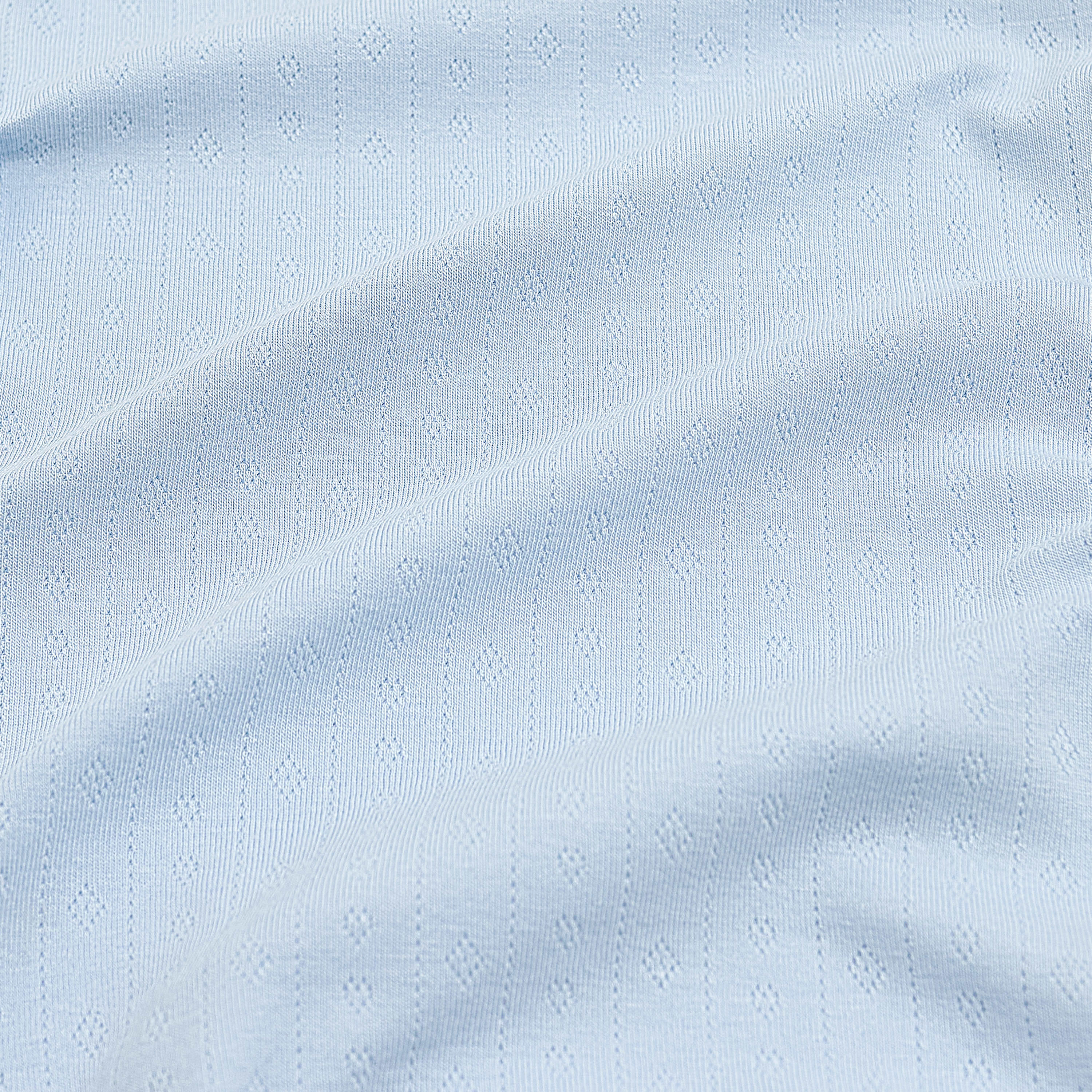 Pointelle Short Sleeve Set in Breeze