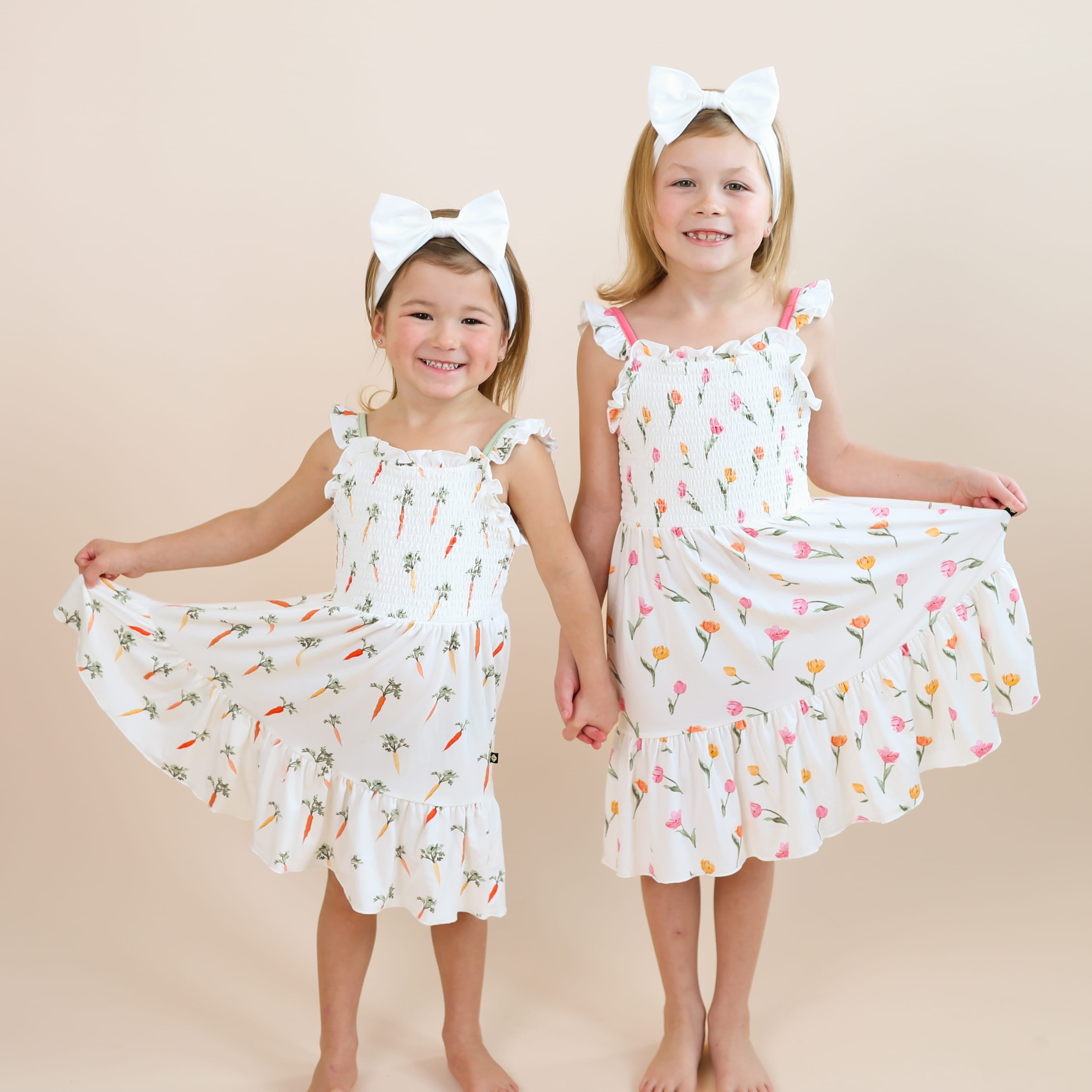 Smocked Dress in Tulip
