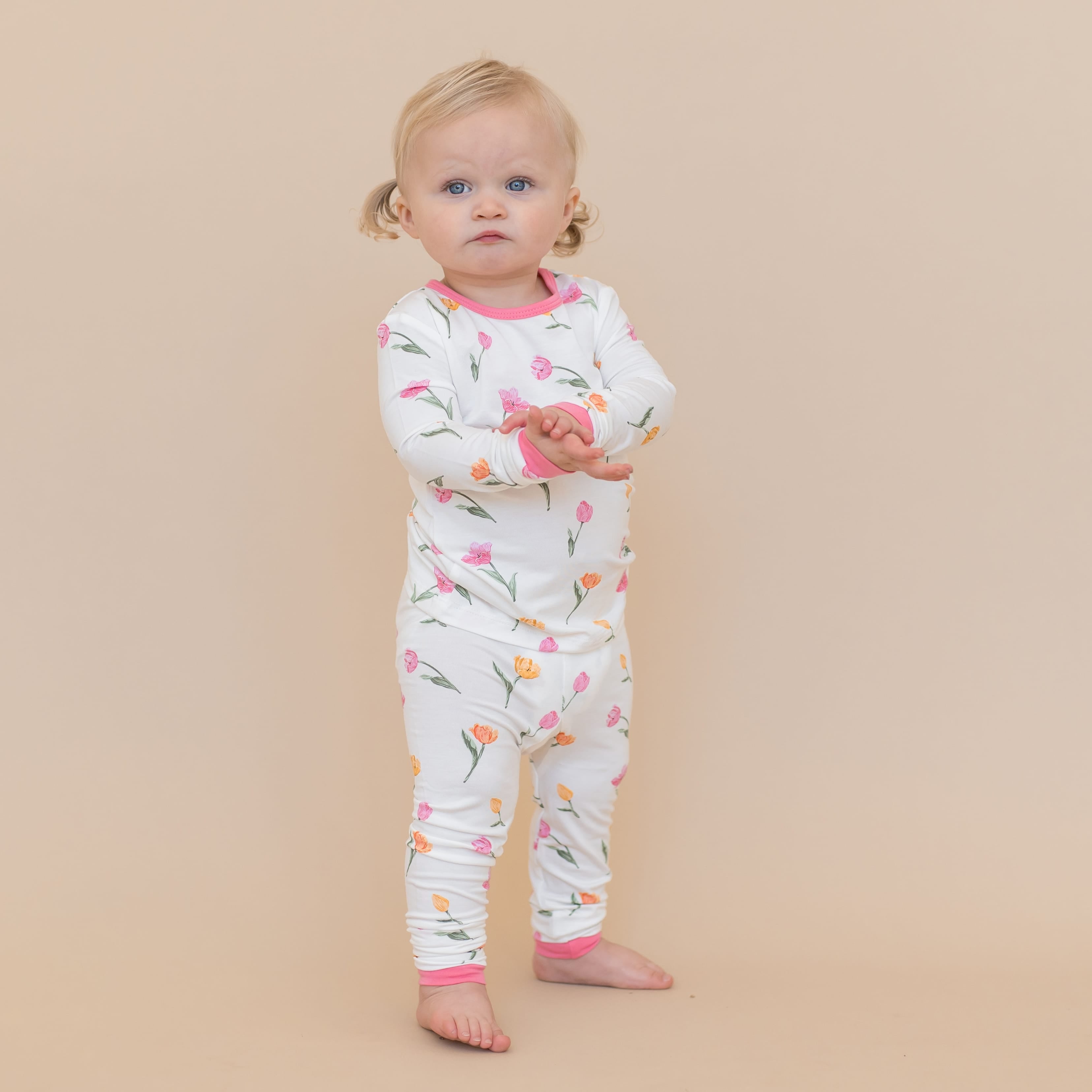 Long Sleeve Pajamas in Tulip
