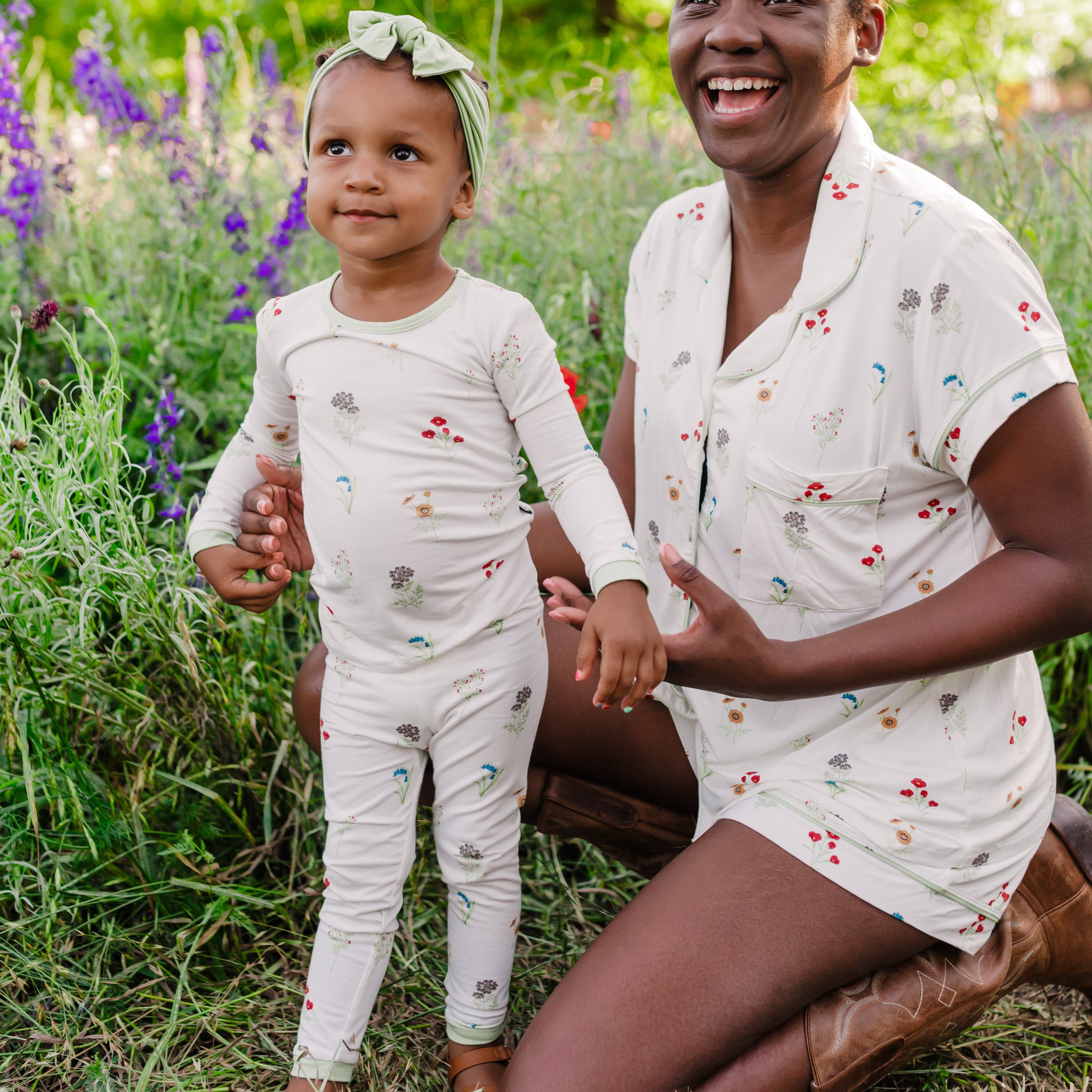 Women’s Short Sleeve Pajama Set in Wildflower