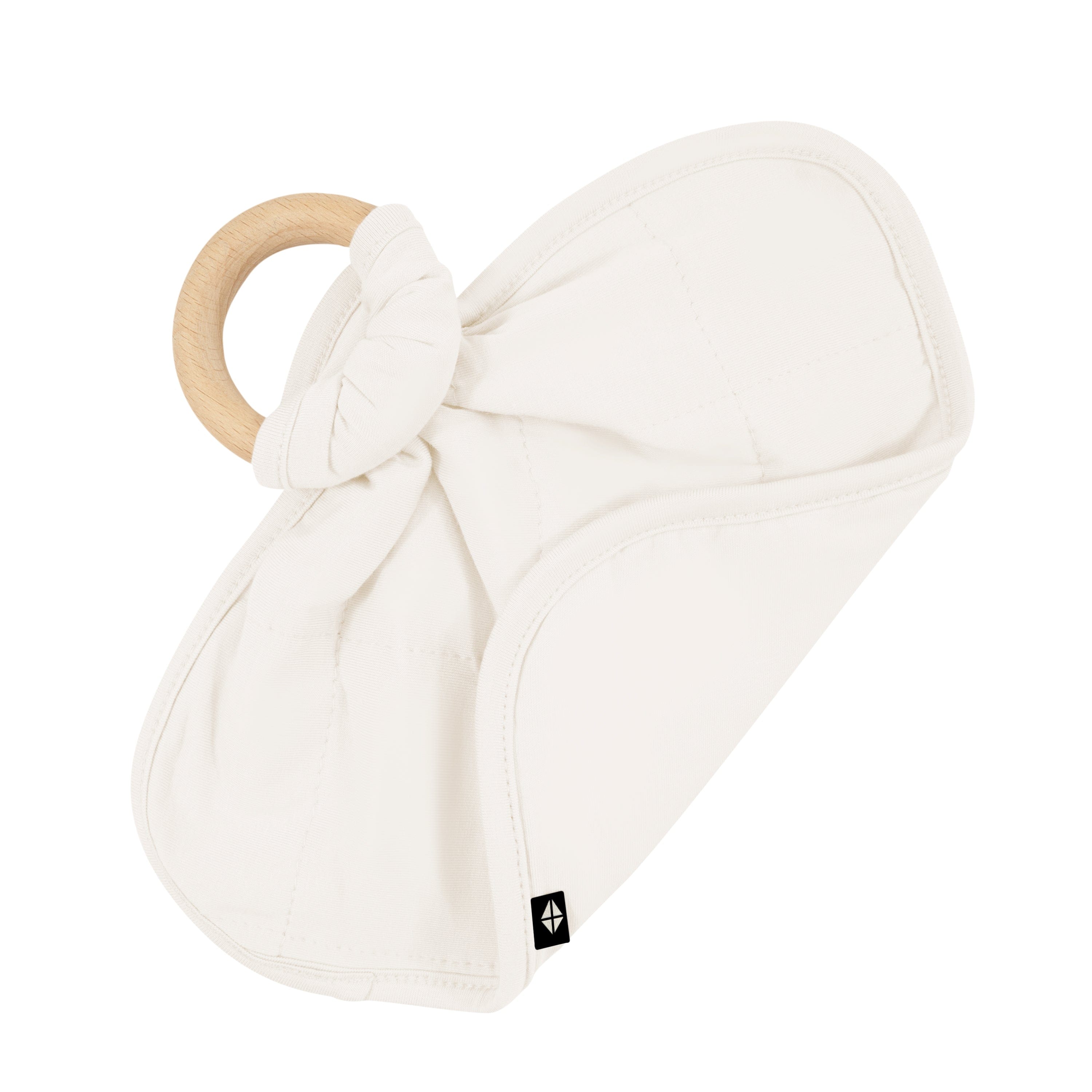Lovey in Oat with Removable Wooden Teething Ring