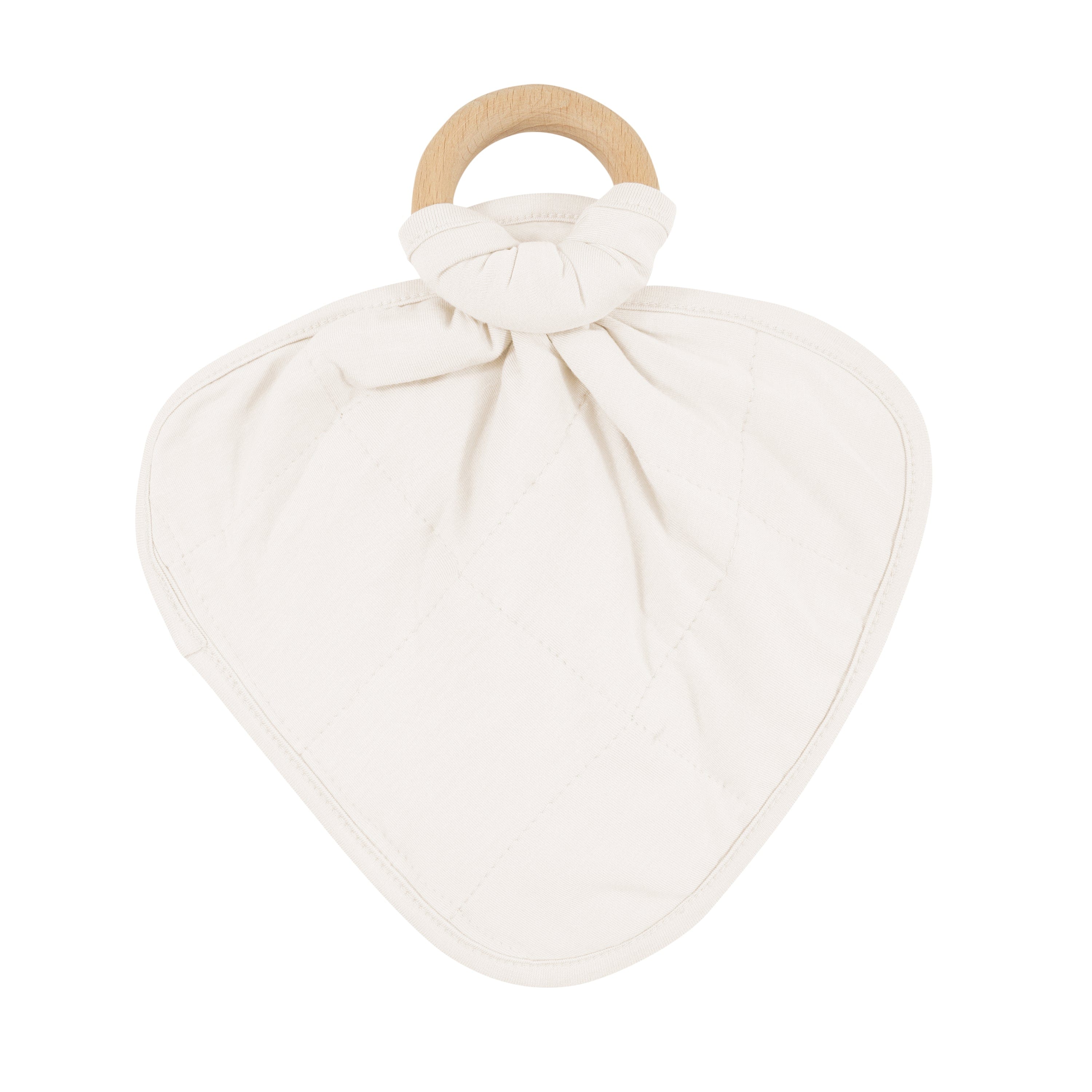 Lovey in Oat with Removable Wooden Teething Ring