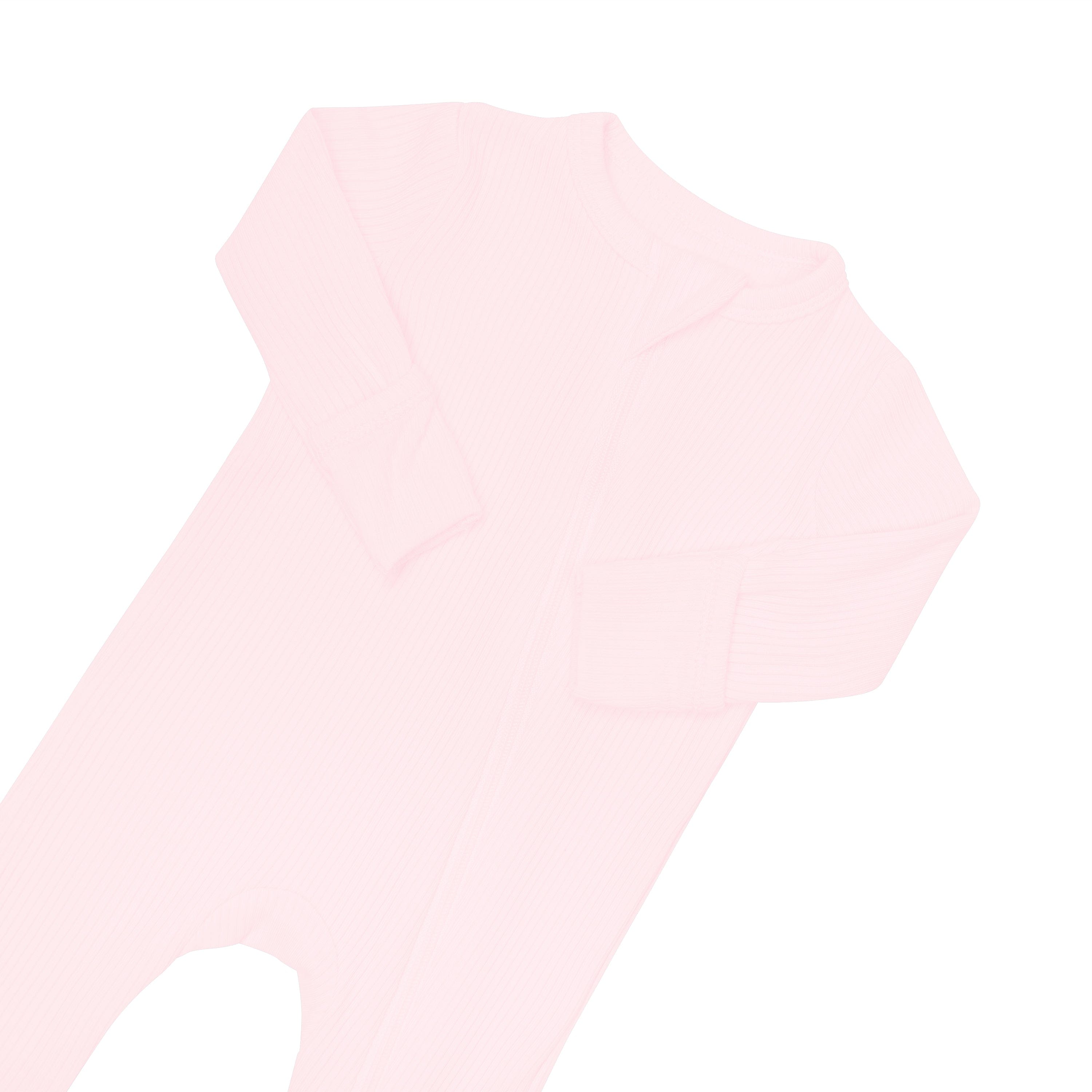 Ribbed Zipper Romper in Sakura
