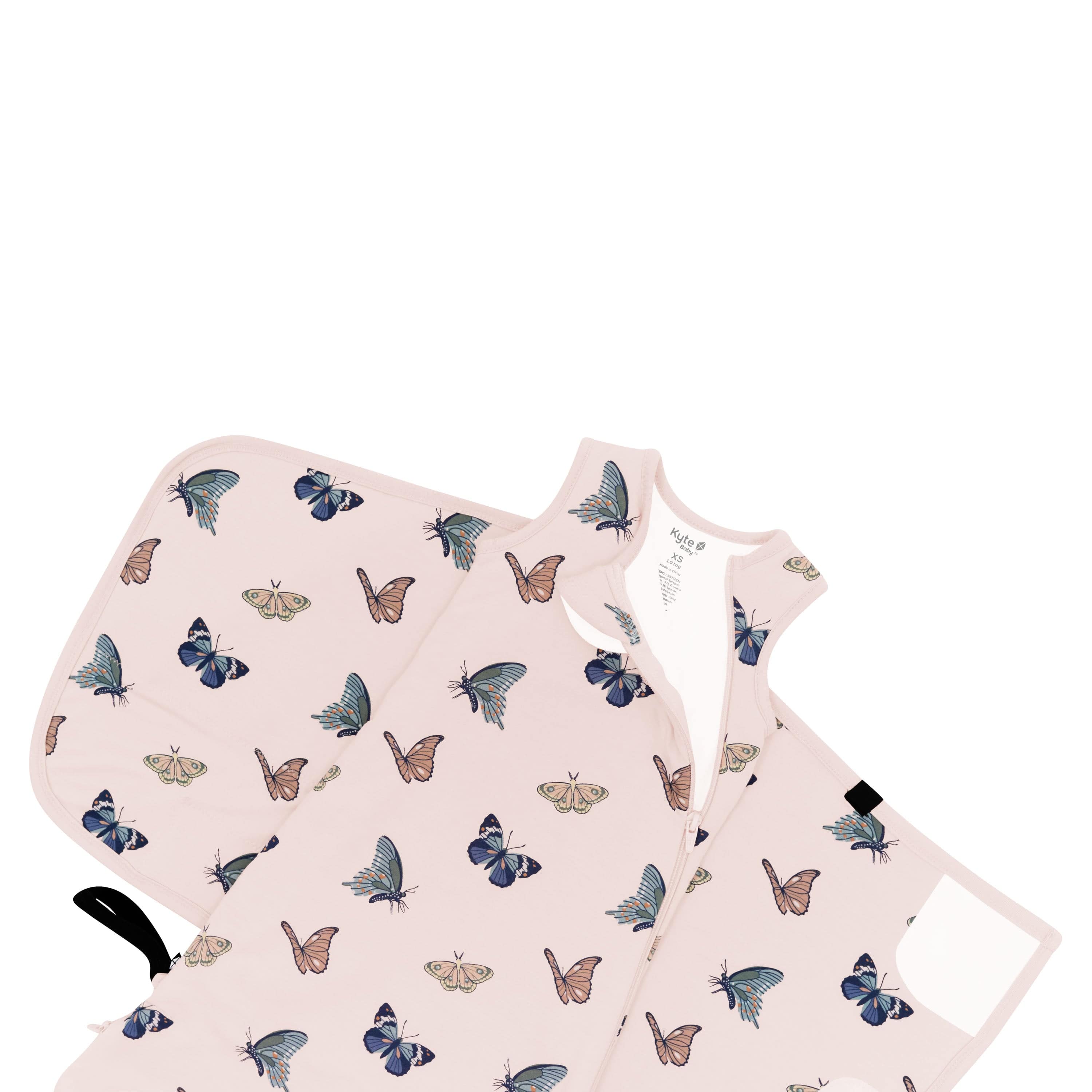 Sleep Bag Swaddler in Blush Butterfly 1.0