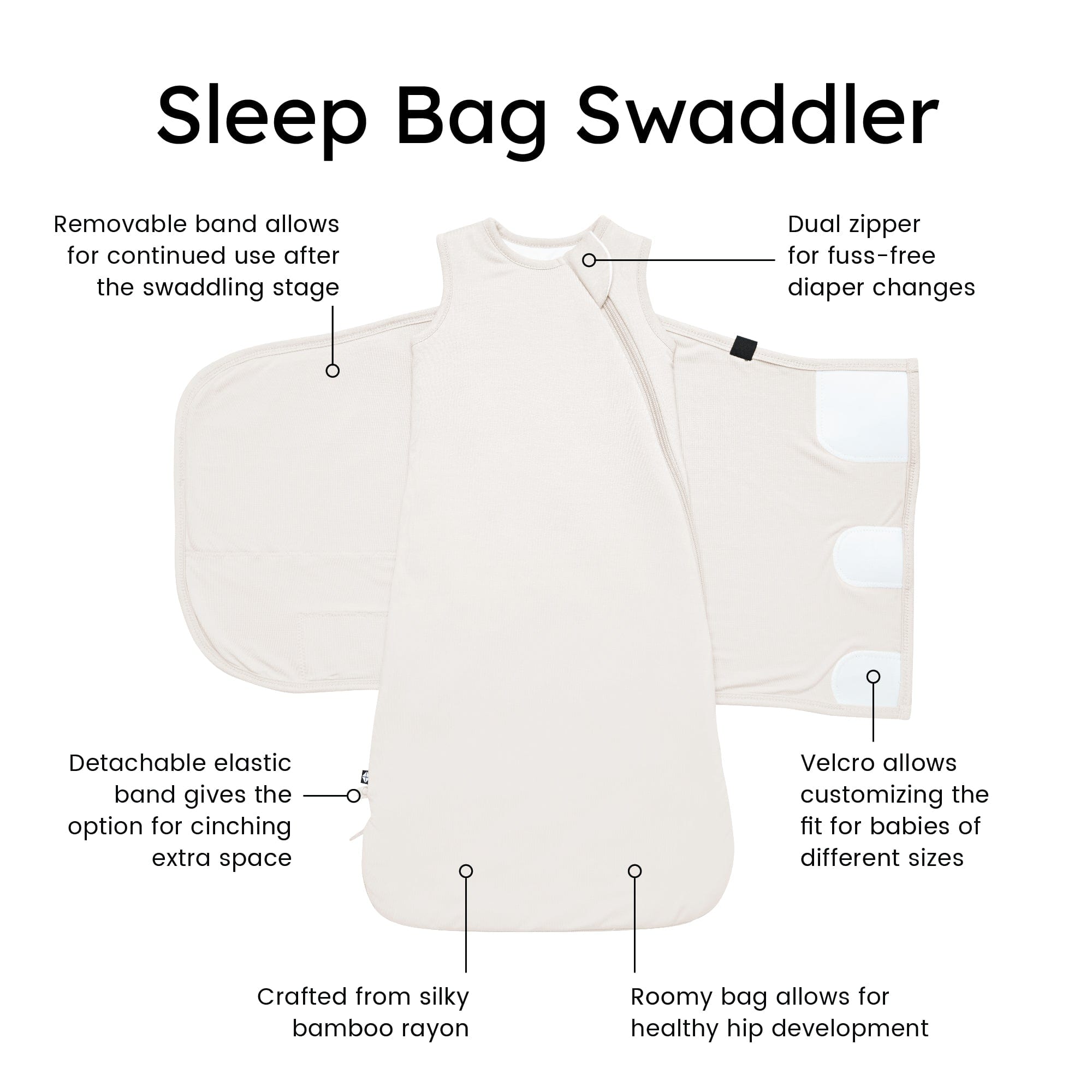 Sleep Bag Swaddler in Oat 1.0