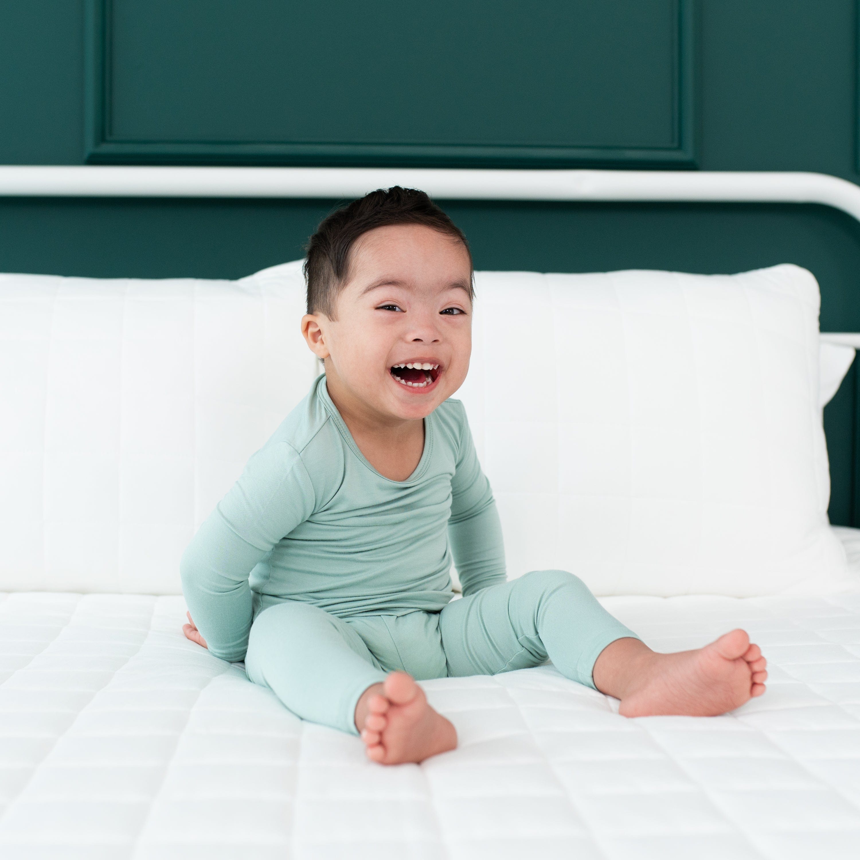 Long Sleeve Pajamas in Sage