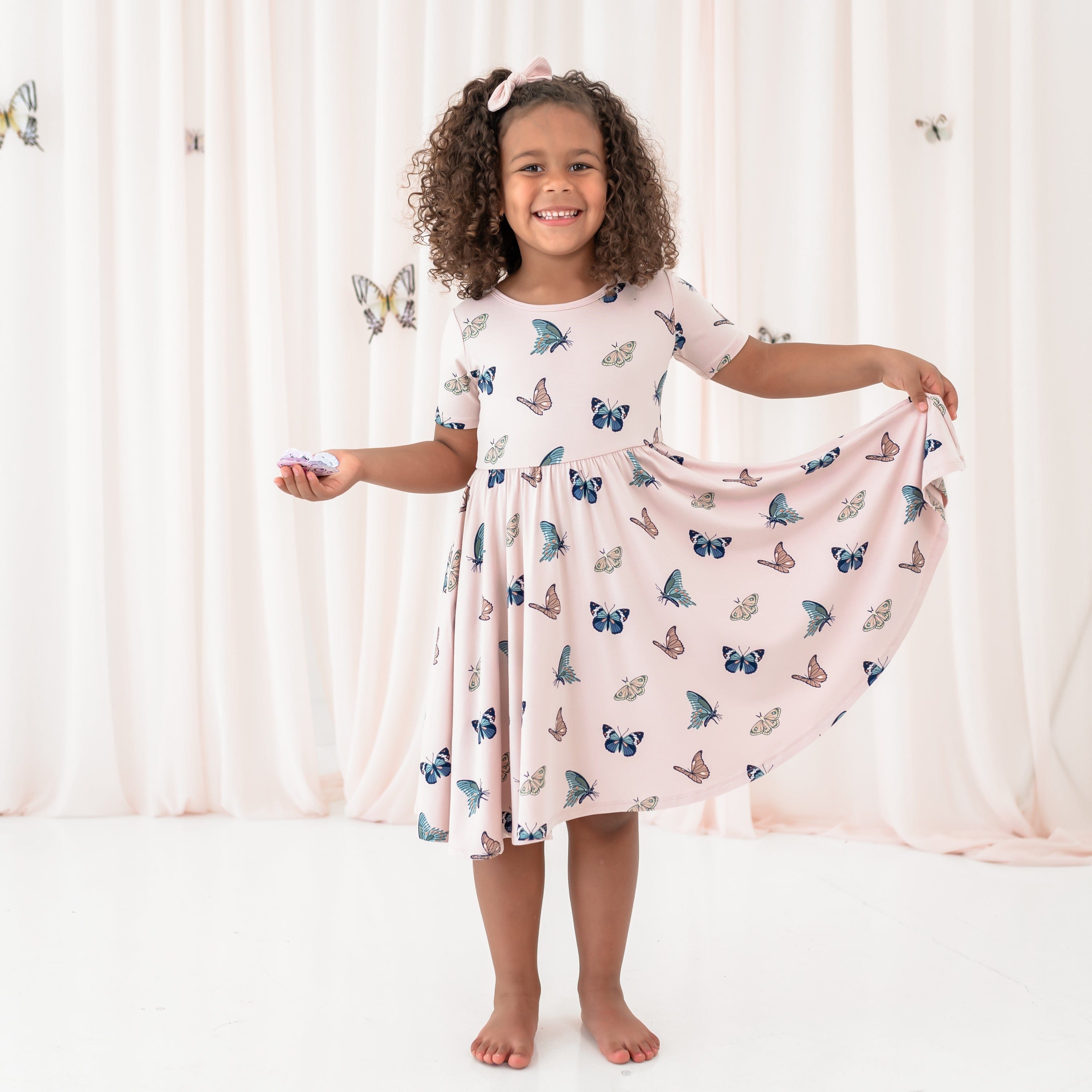 Twirl Dress in Blush Butterfly