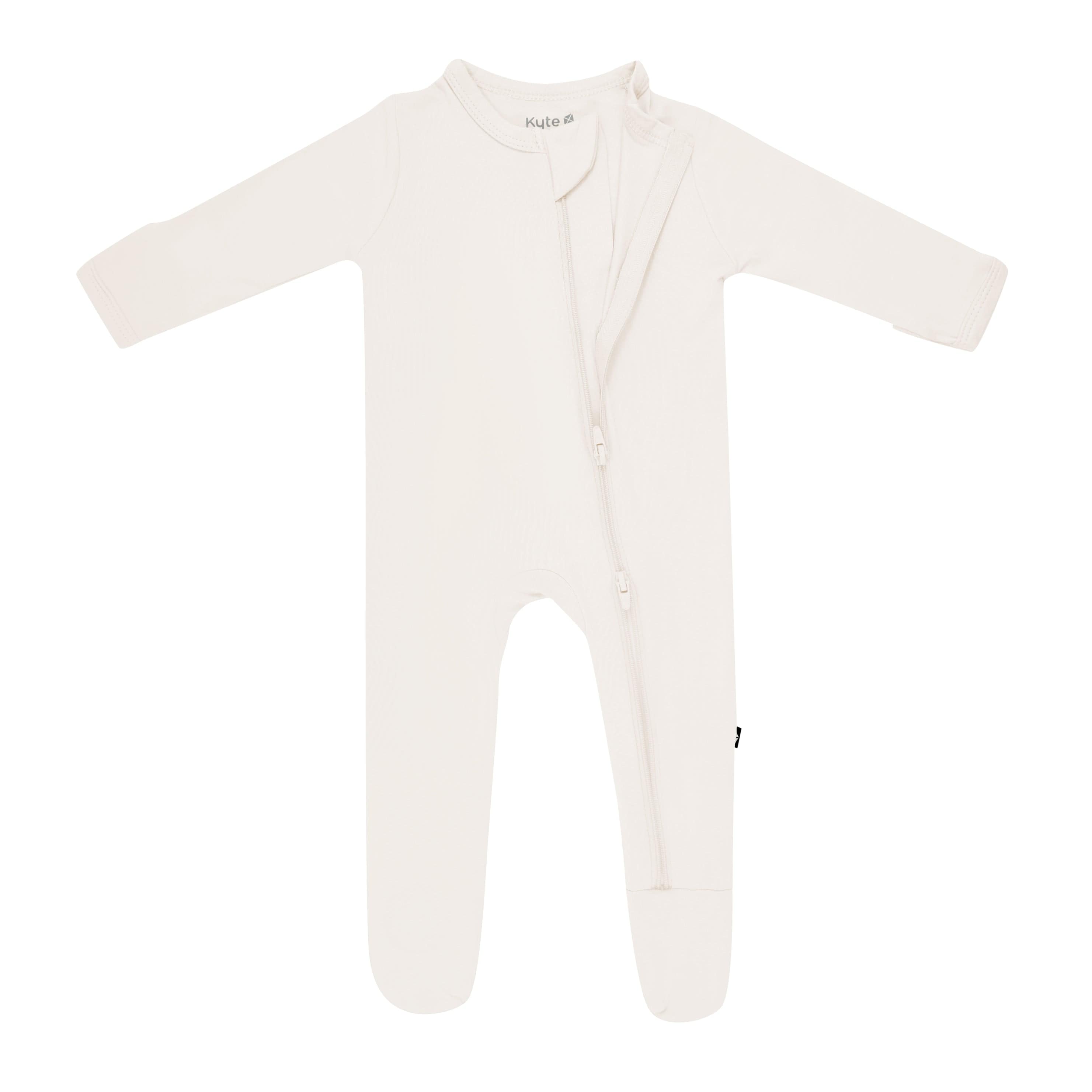 Zippered Footie in Oat