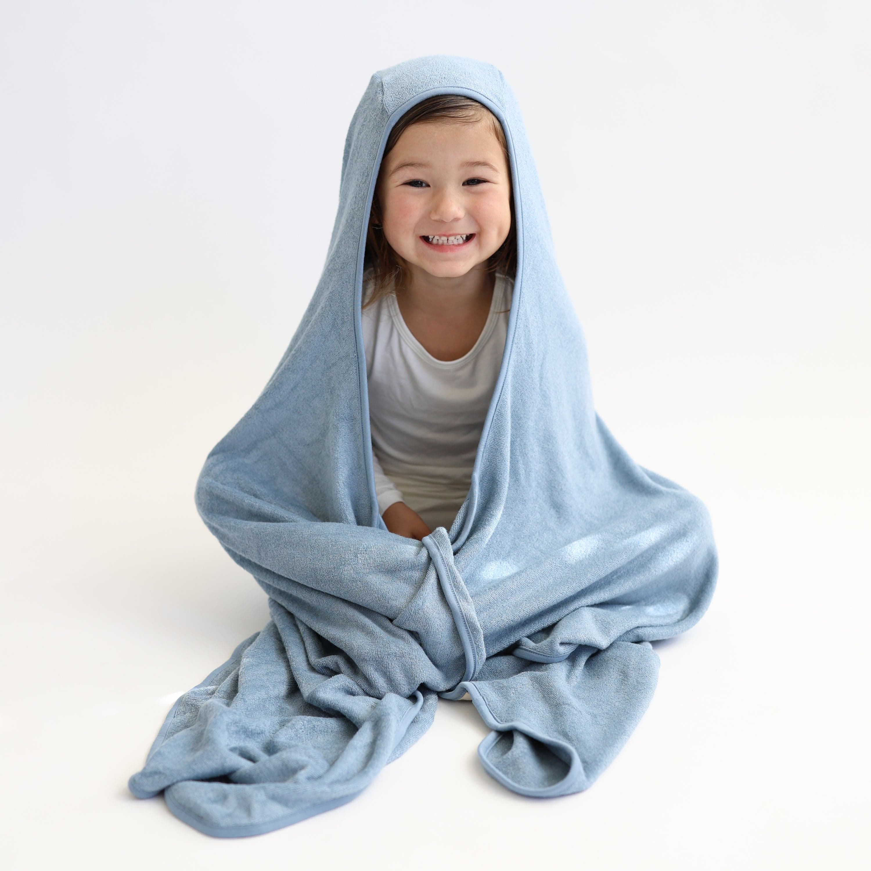 Toddler Hooded Bath Towel in Slate