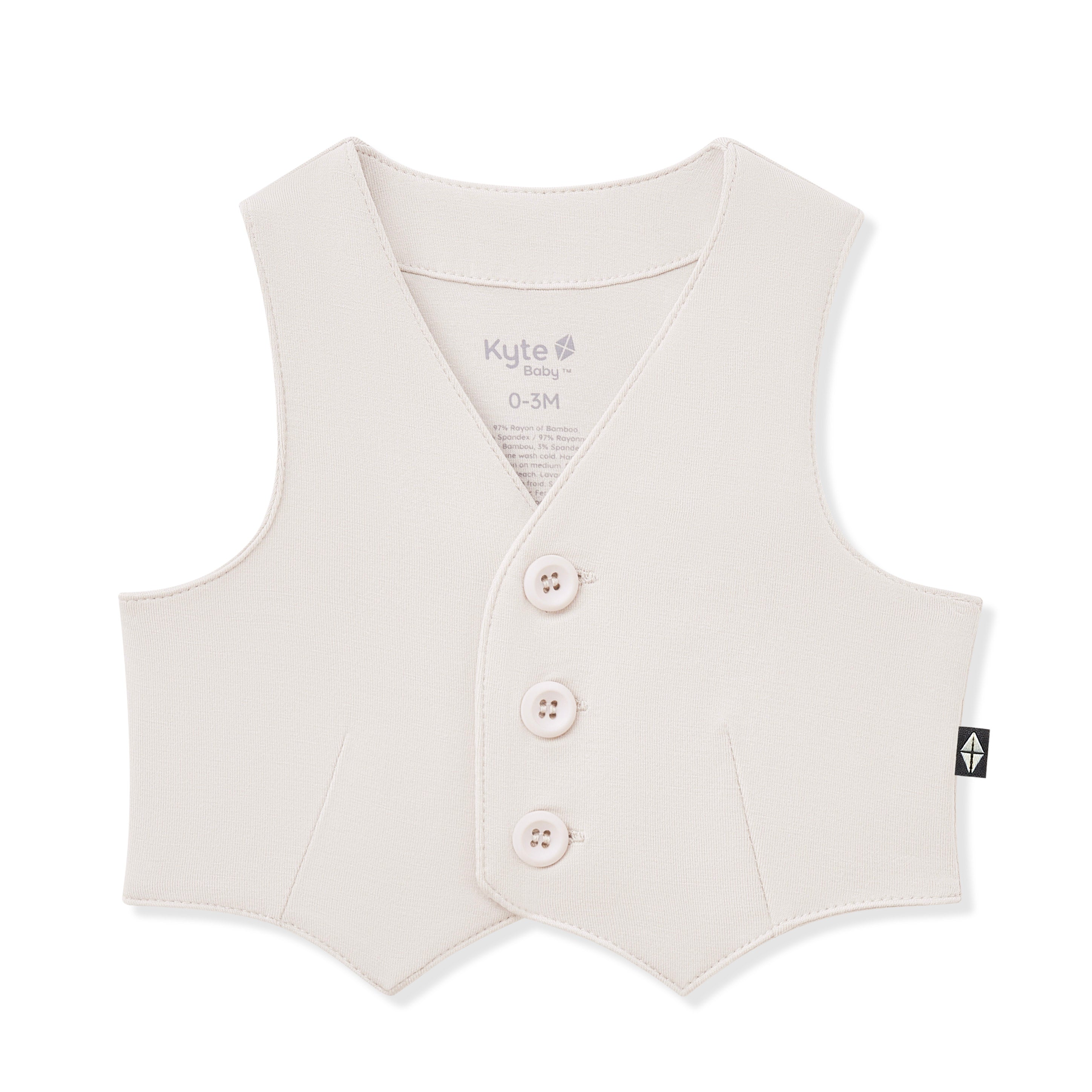 Tuxedo Vest in Oat