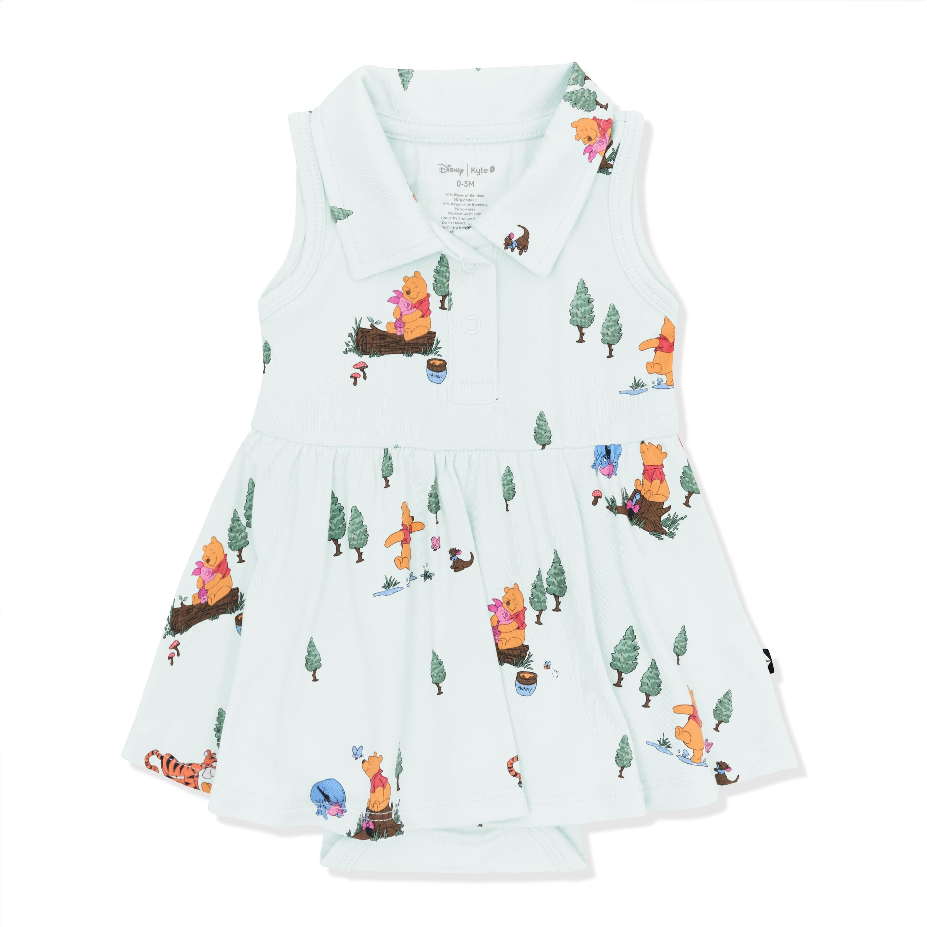 Polo Bodysuit Dress in Winnie the Pooh Hundred Acre Wood