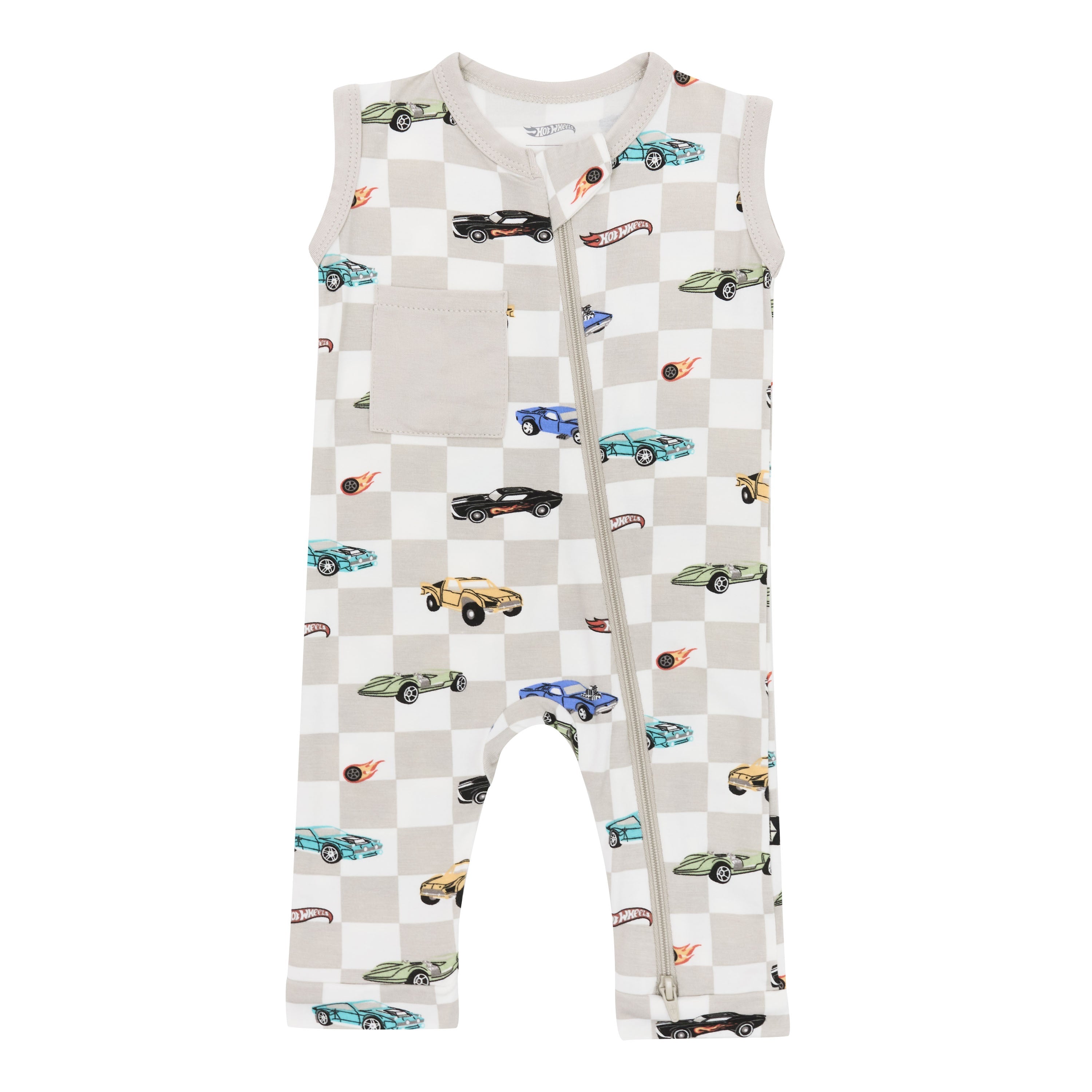 Zippered Sleeveless Romper in Fast and Fierce