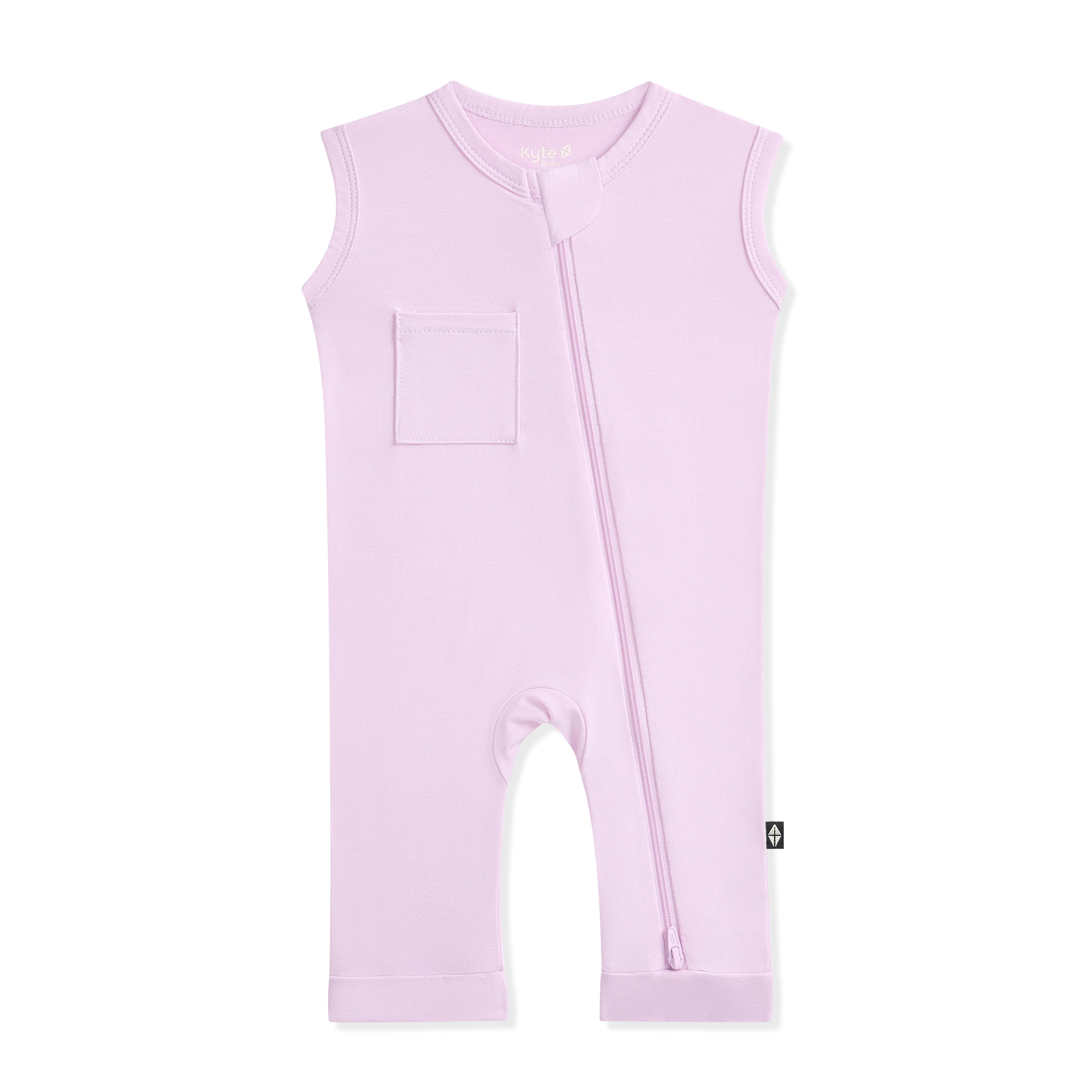 Zippered Sleeveless Romper in Thistle