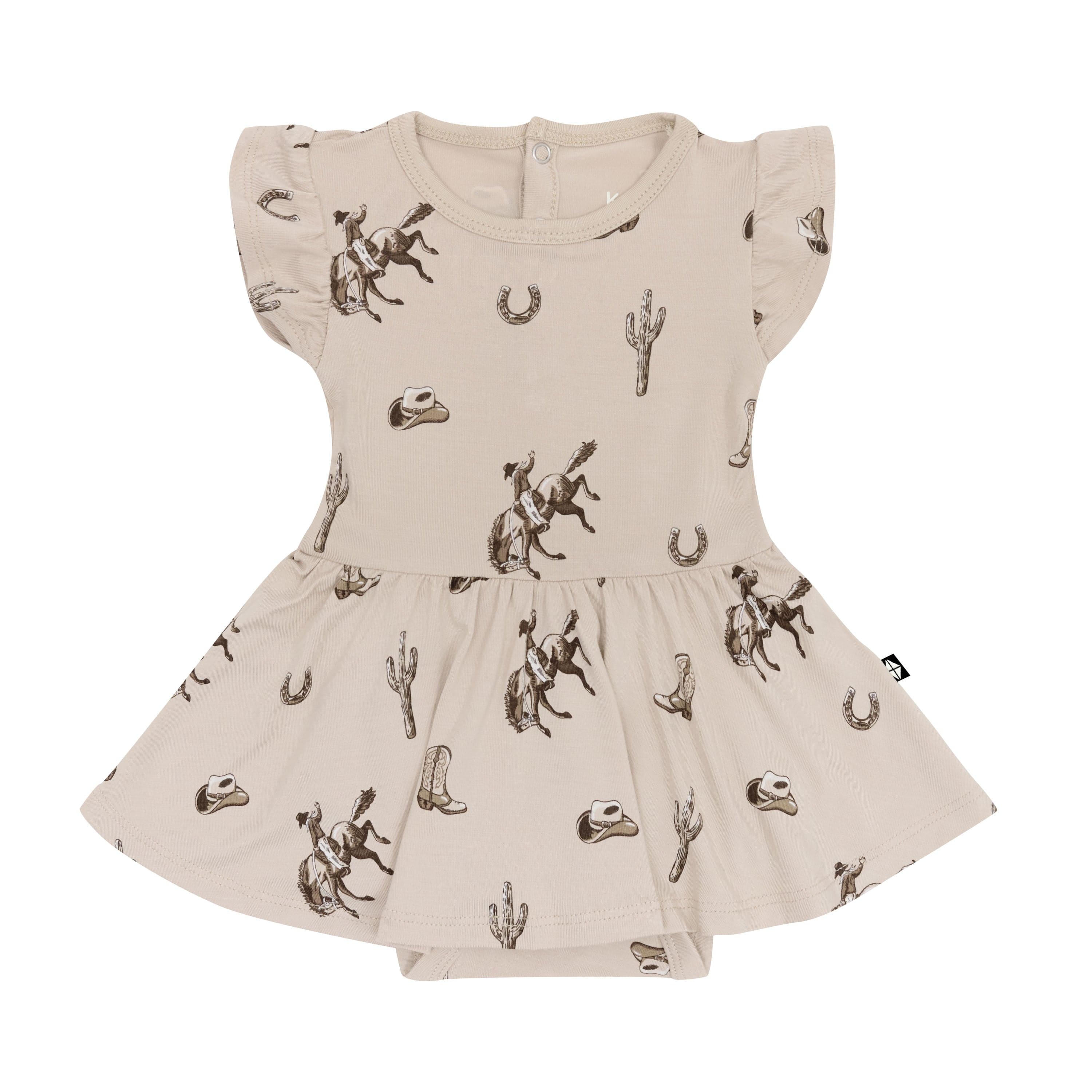 Twirl Bodysuit Dress in Classic Cowboy