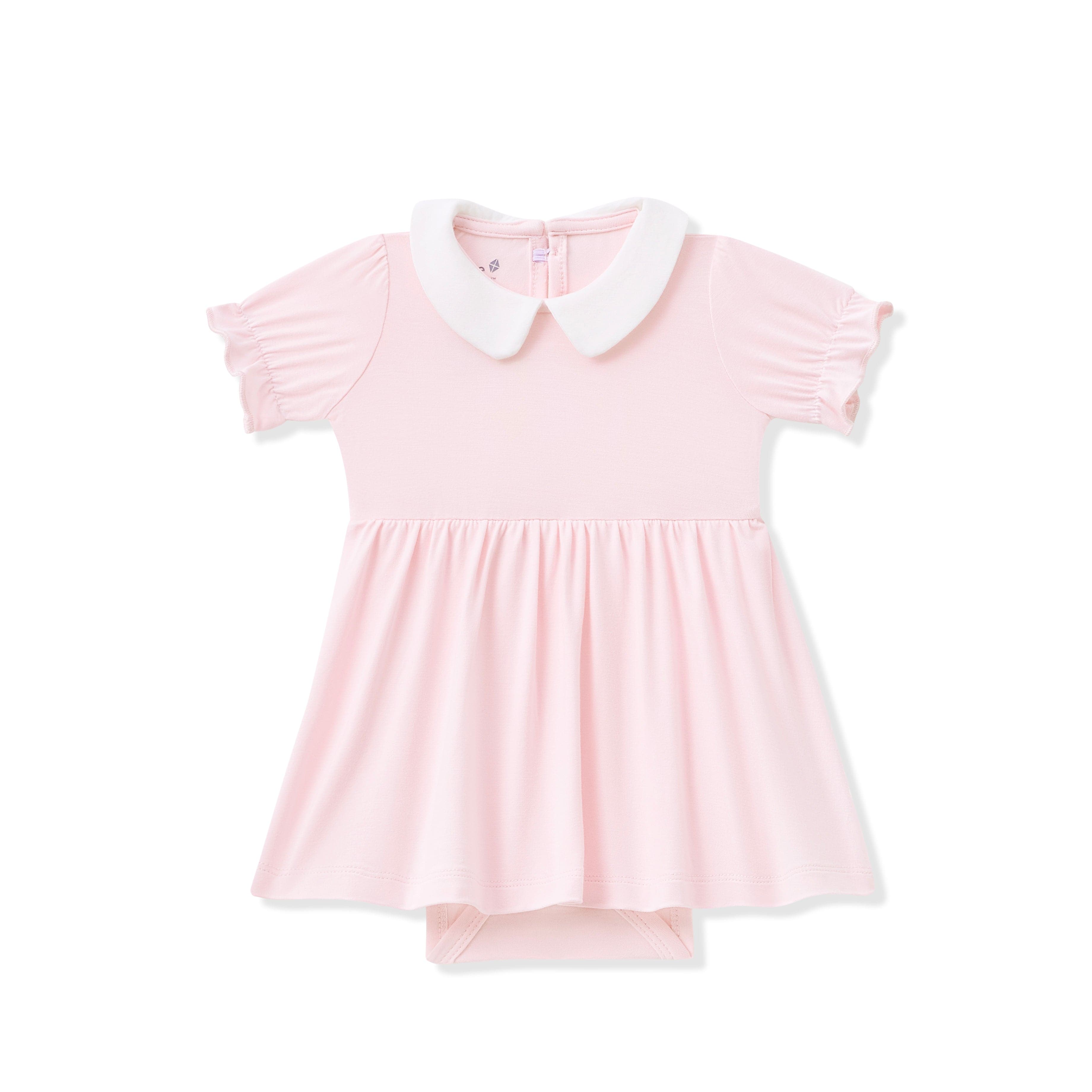 Peter Pan Collar Bodysuit Dress in Sakura