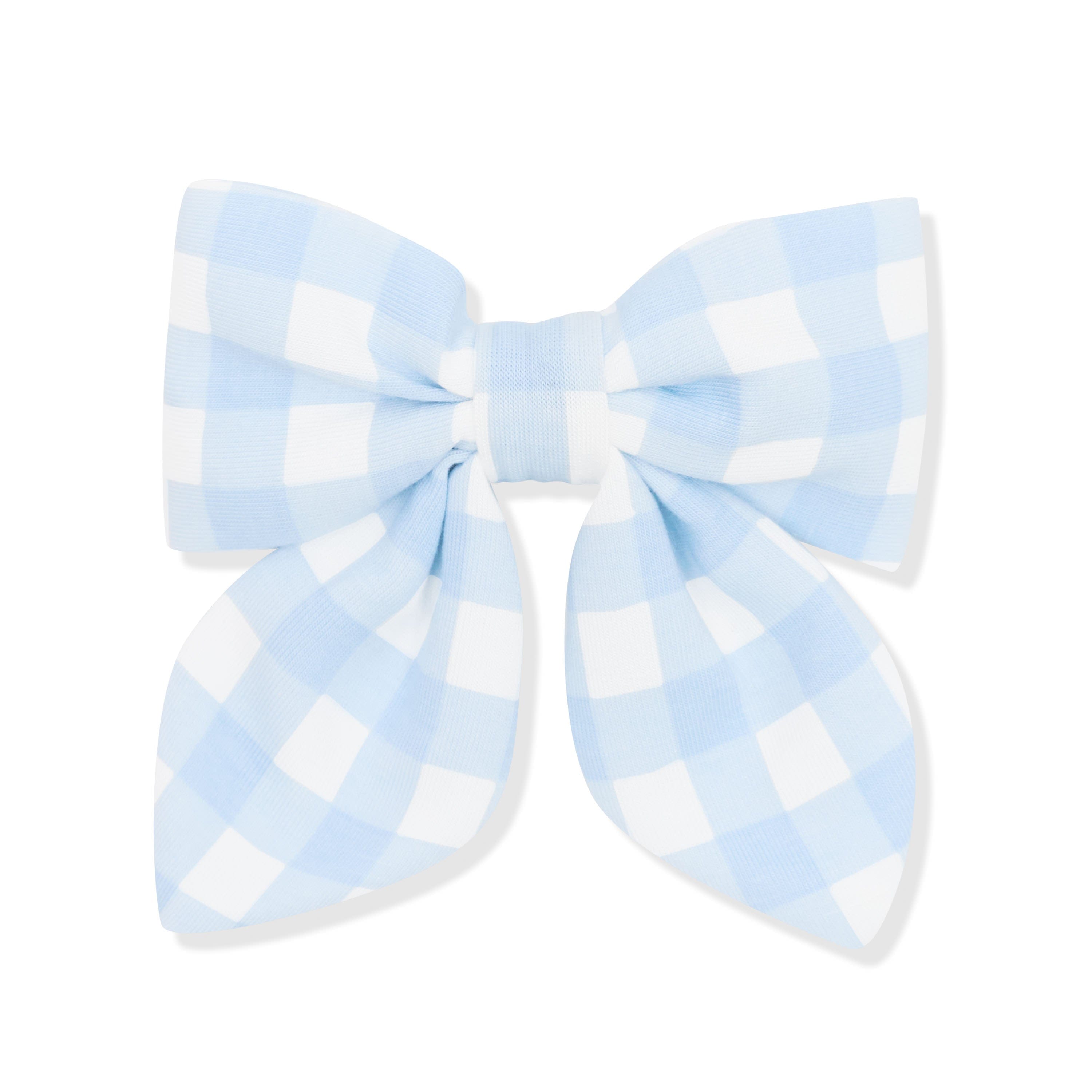 Medium Alligator Clip Bow in Gingham Breeze