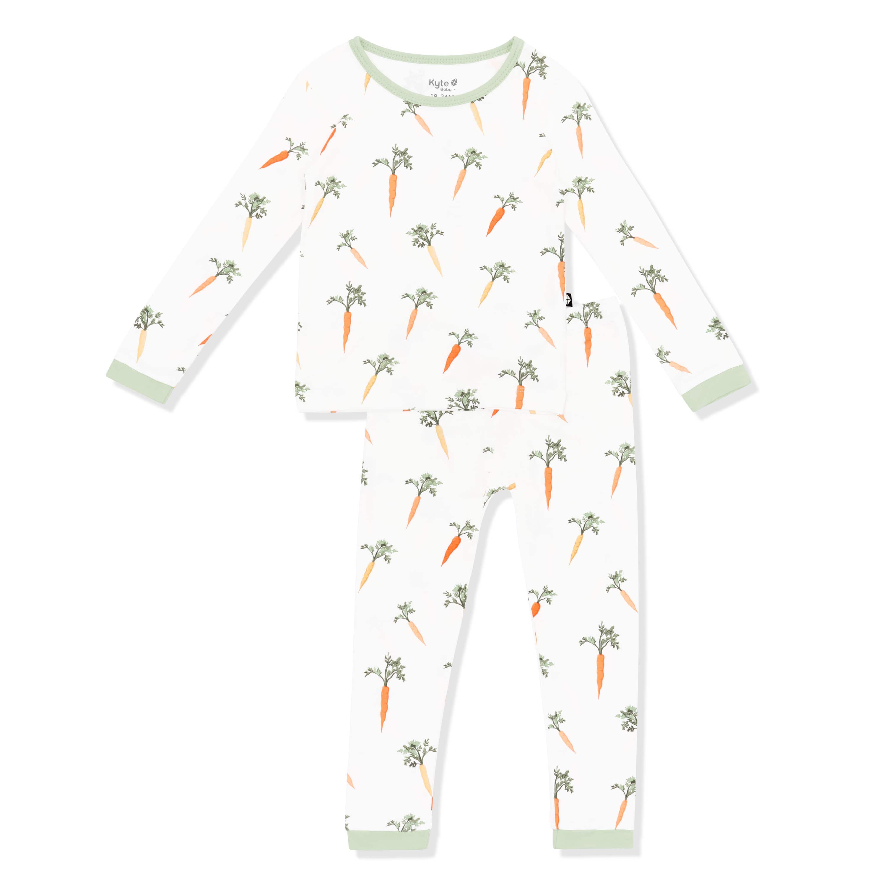 Long Sleeve Pajamas in Carrot
