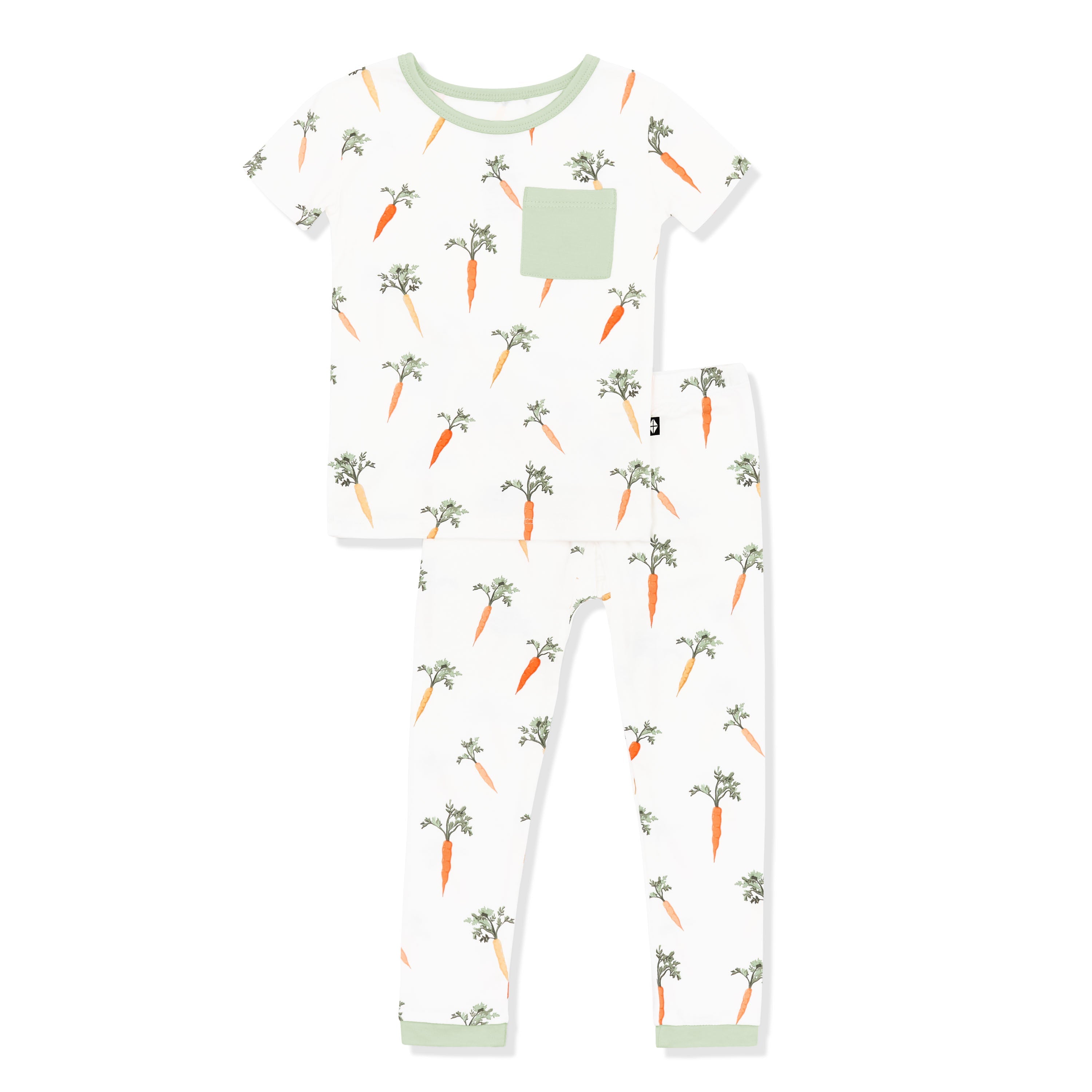 Short Sleeve with Pants Pajamas in Carrot