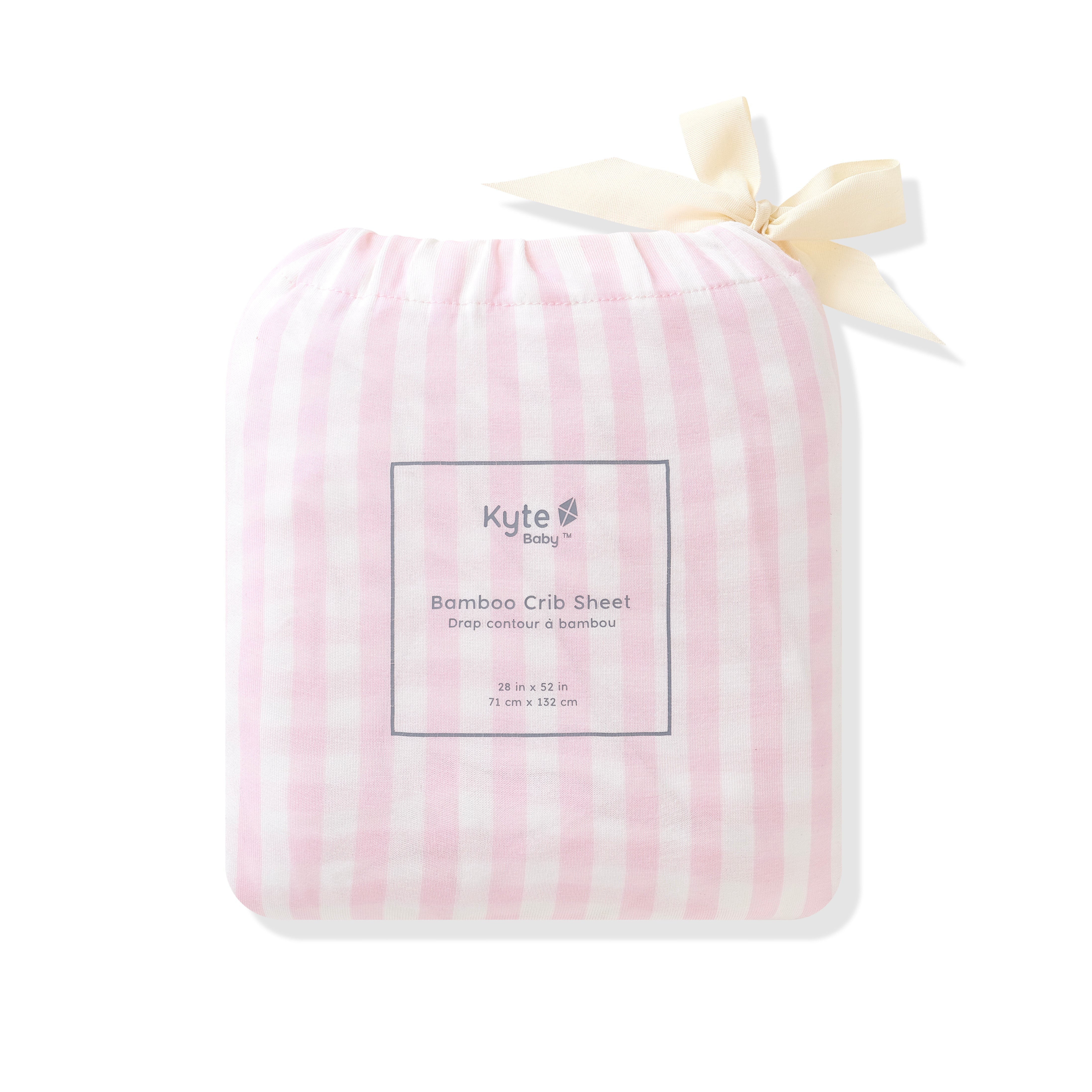 Crib Sheet in Small Sakura Stripe