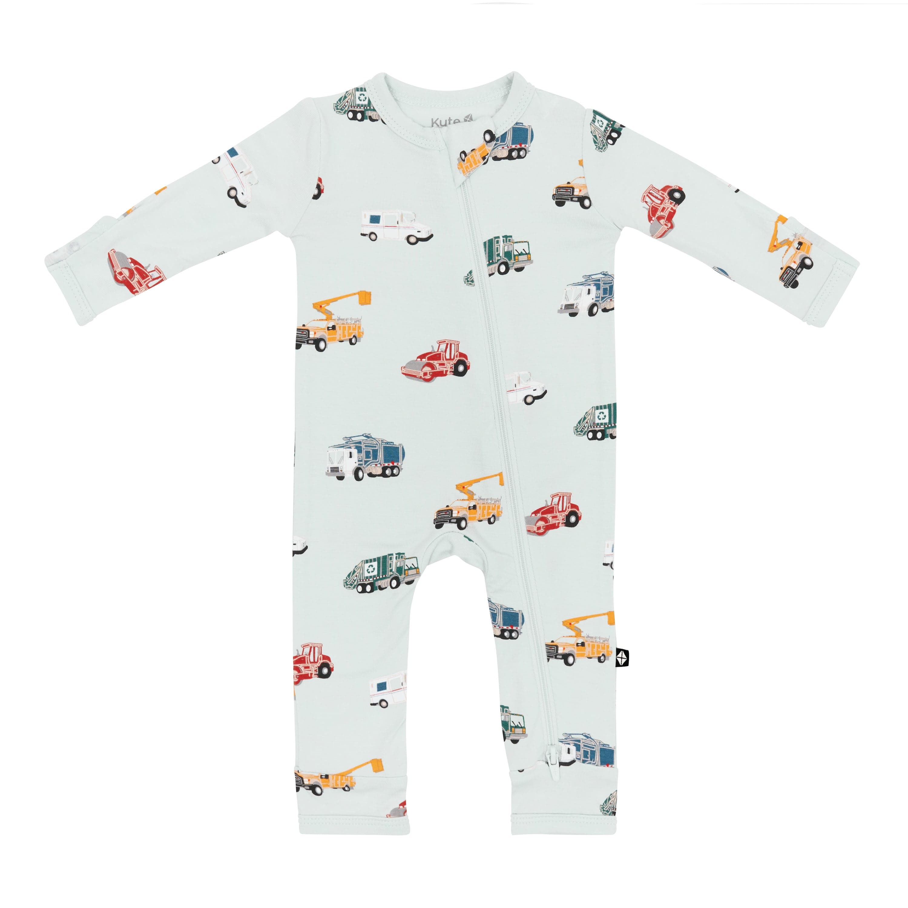 Zippered Romper in City Vehicles
