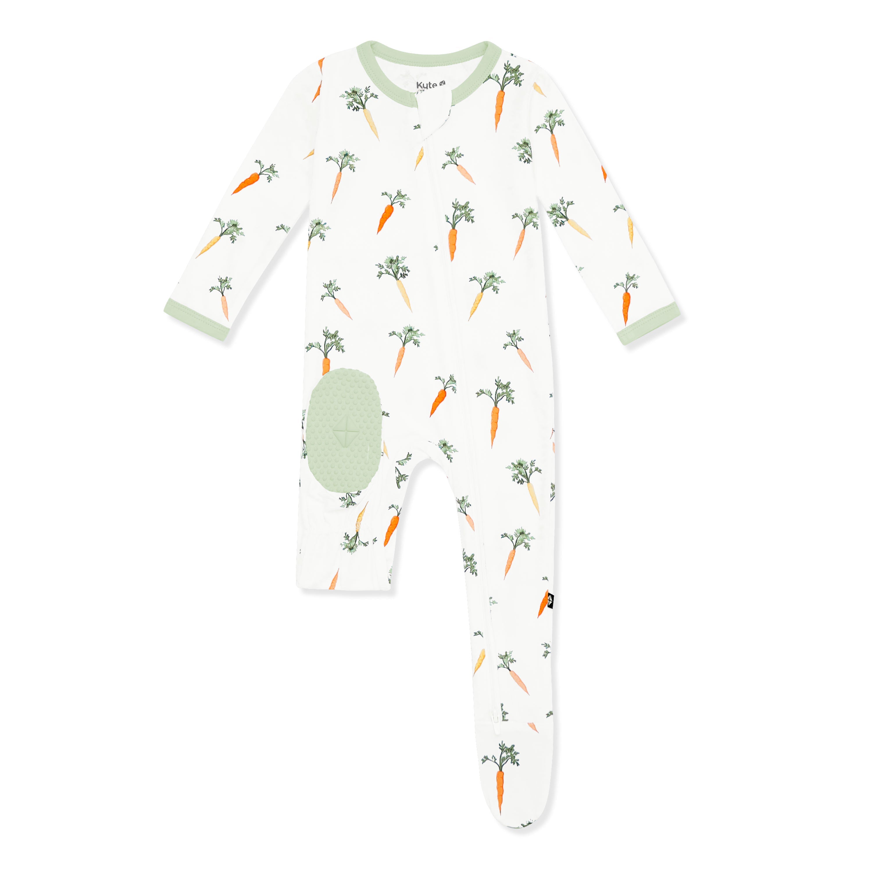 Zippered Footie in Carrot