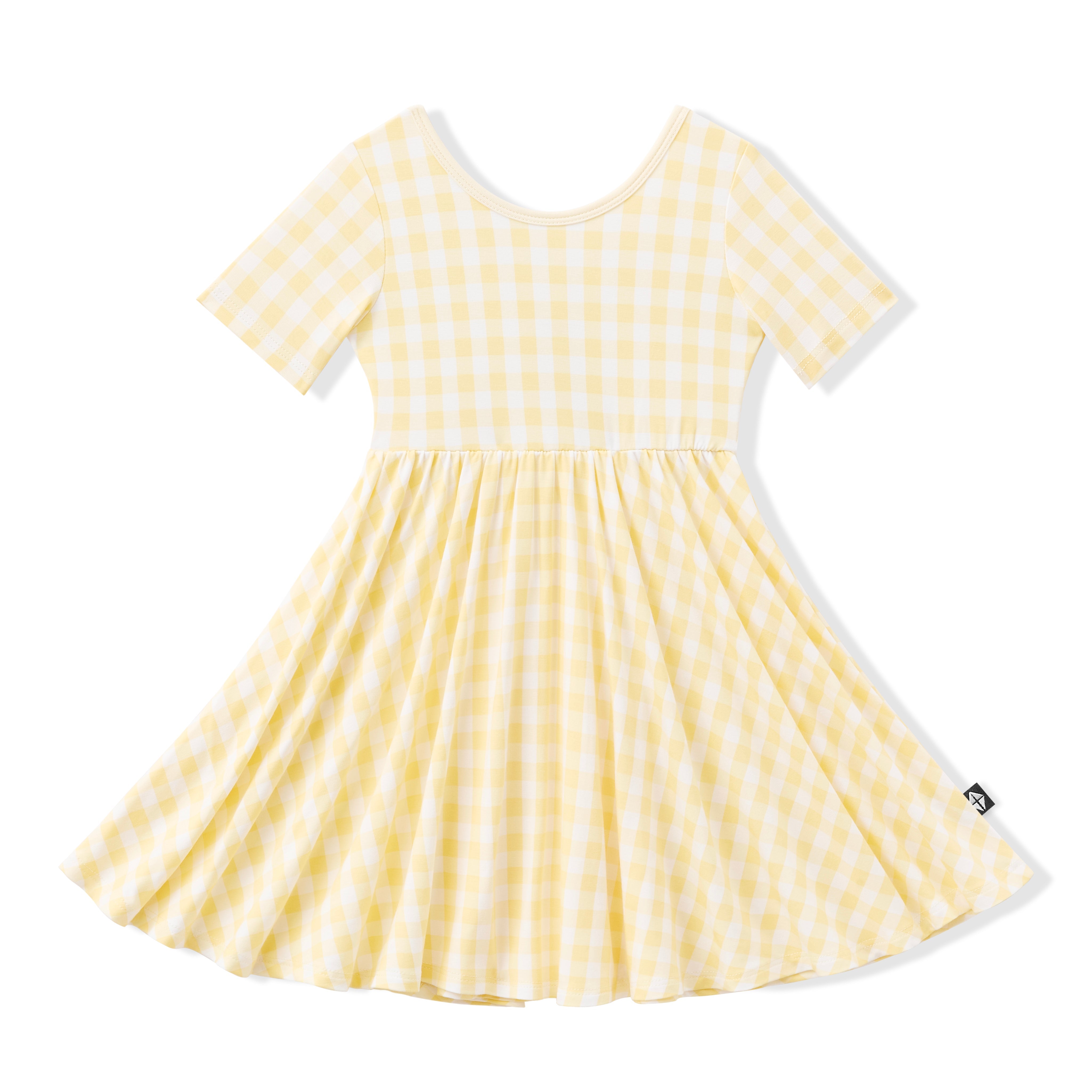 Twirl Dress in Gingham Chamomile