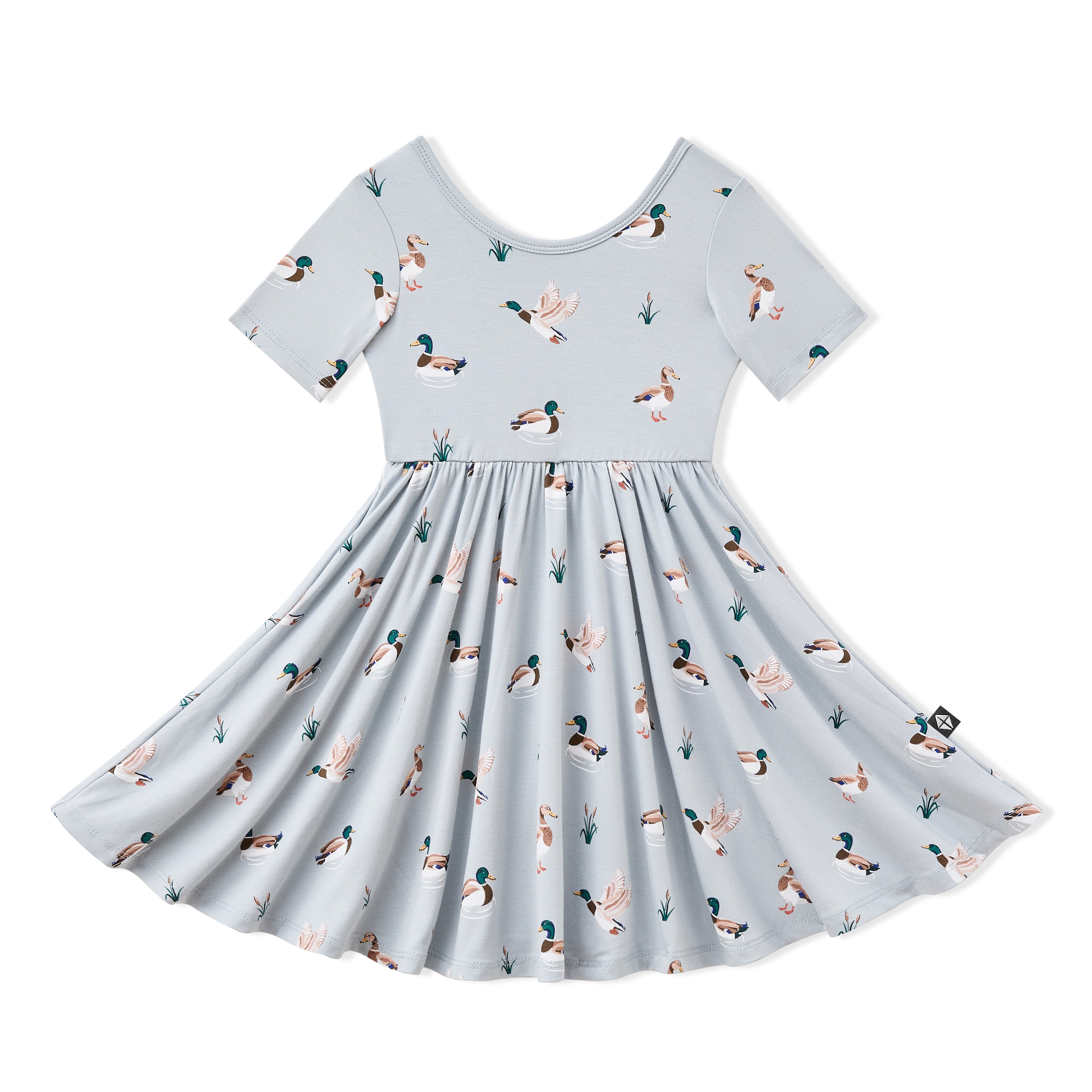 Twirl Dress in Mallard Duck