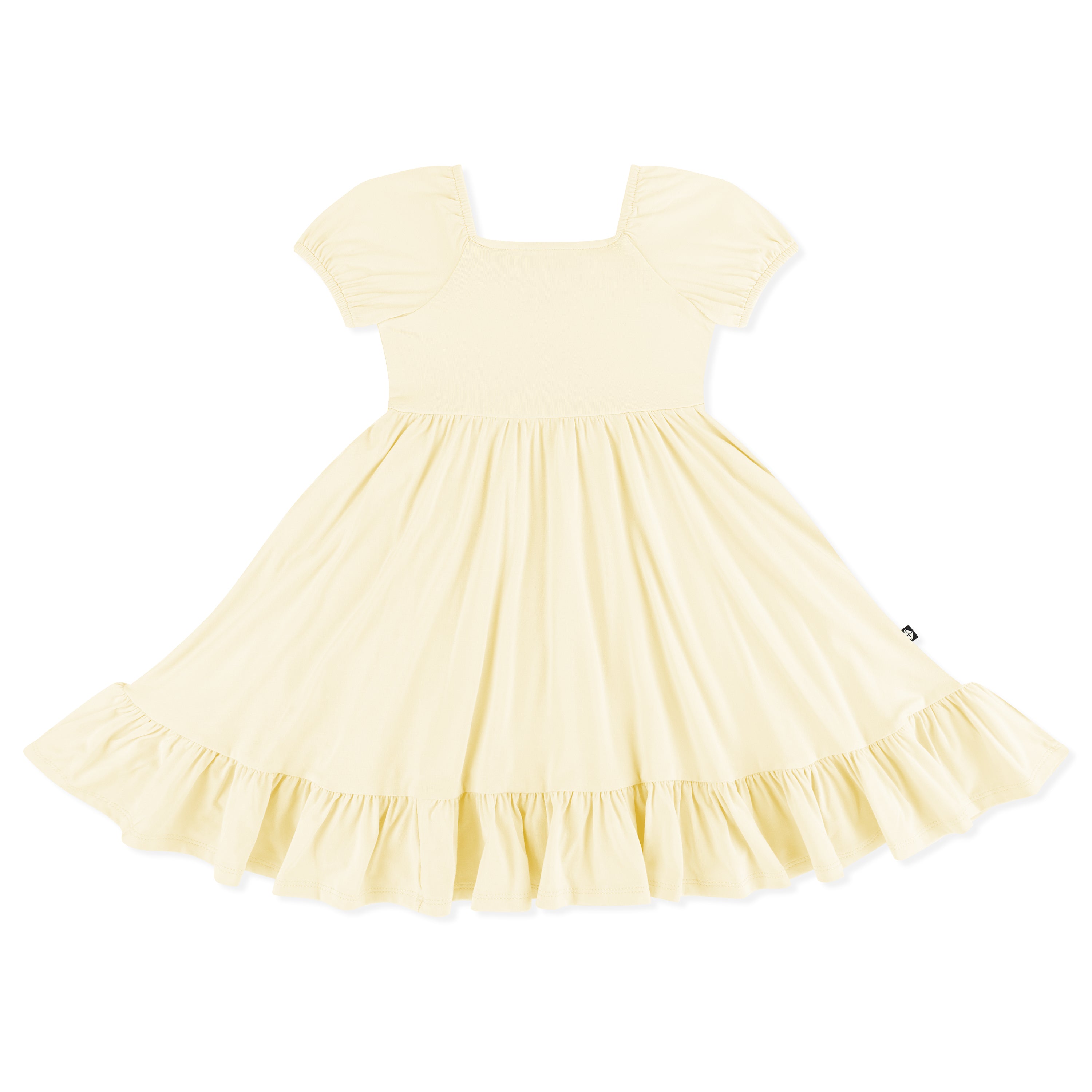 Puff Sleeve Twirl Dress in Chamomile