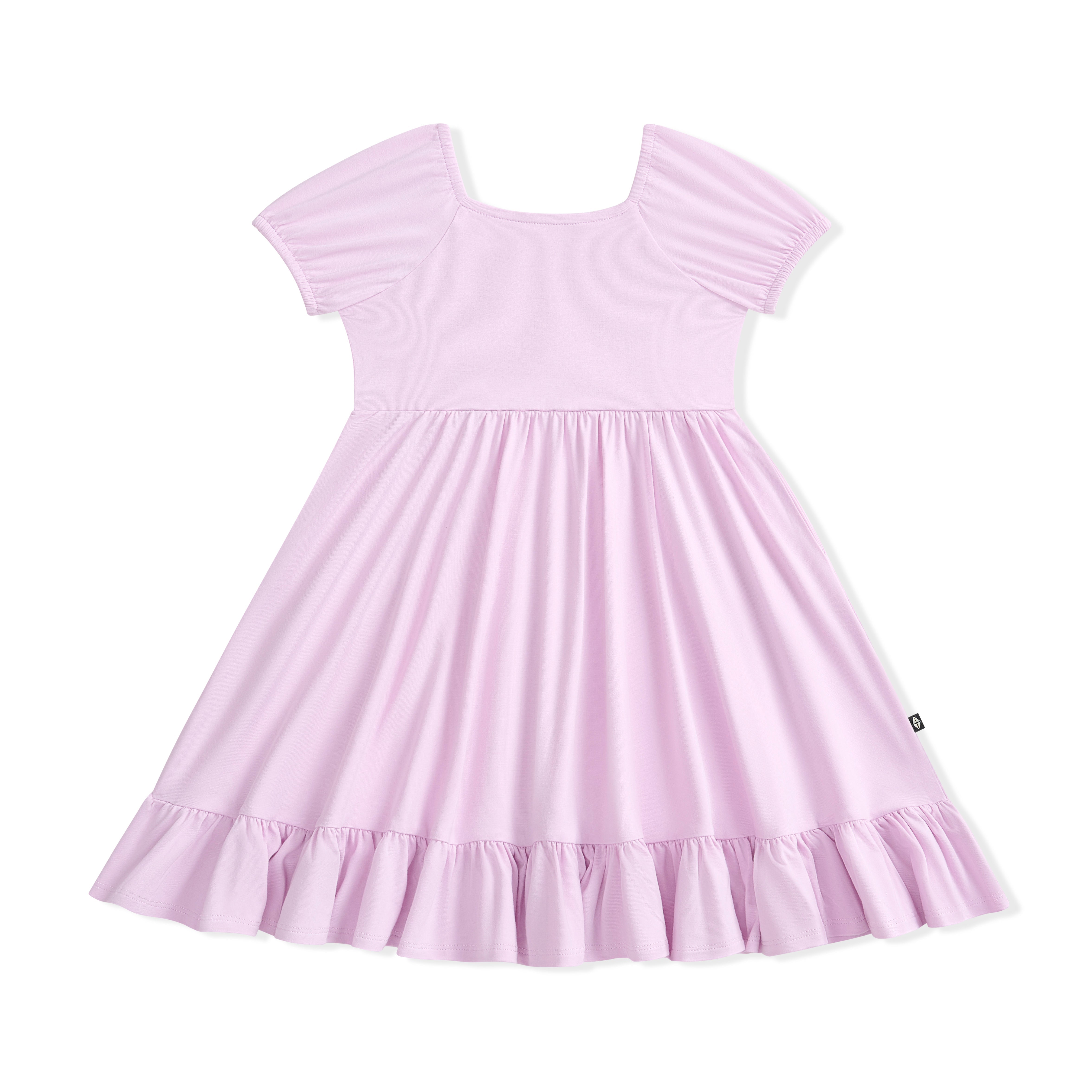Puff Sleeve Twirl Dress in Thistle