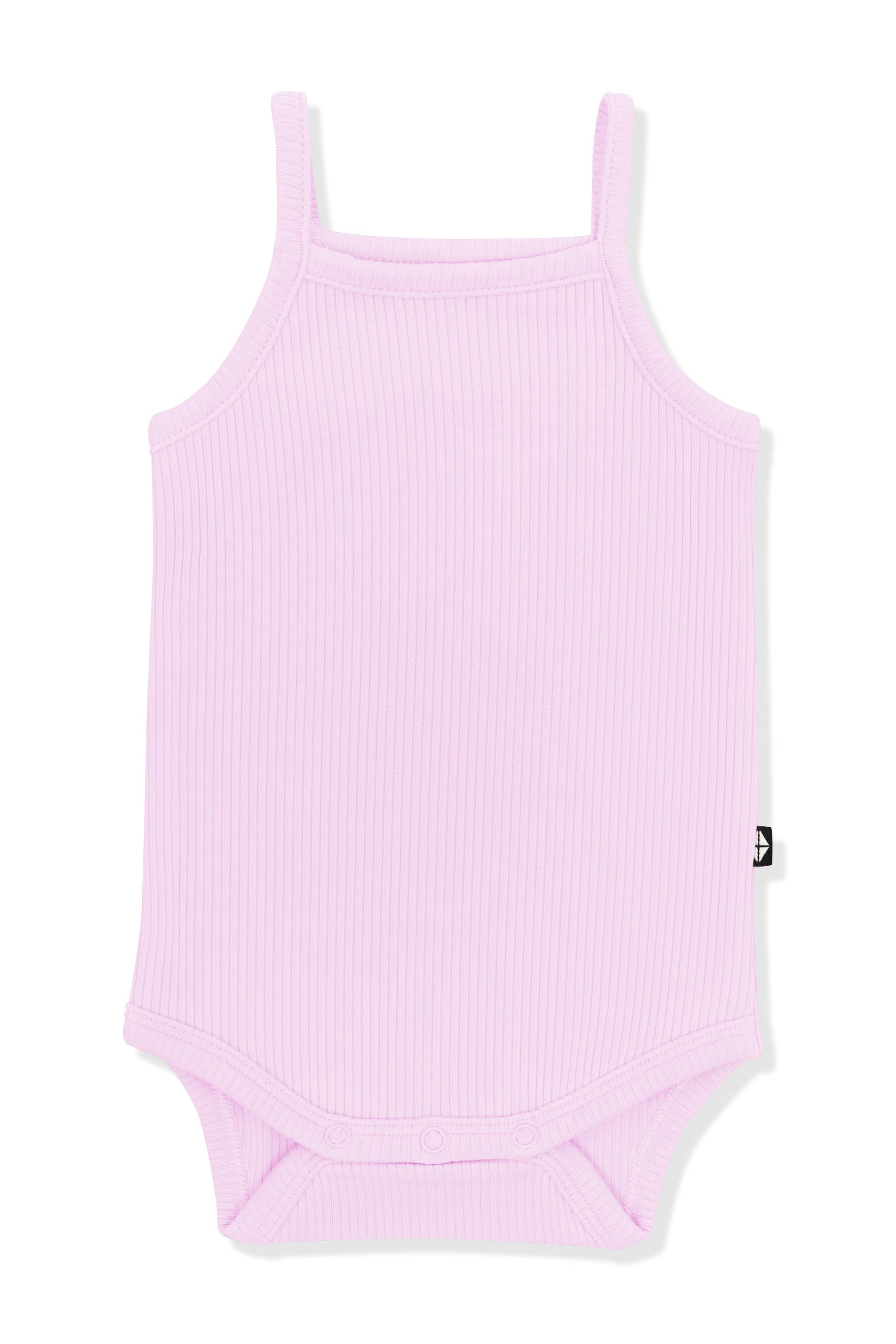 Ribbed Spaghetti Strap Bodysuit in Thistle