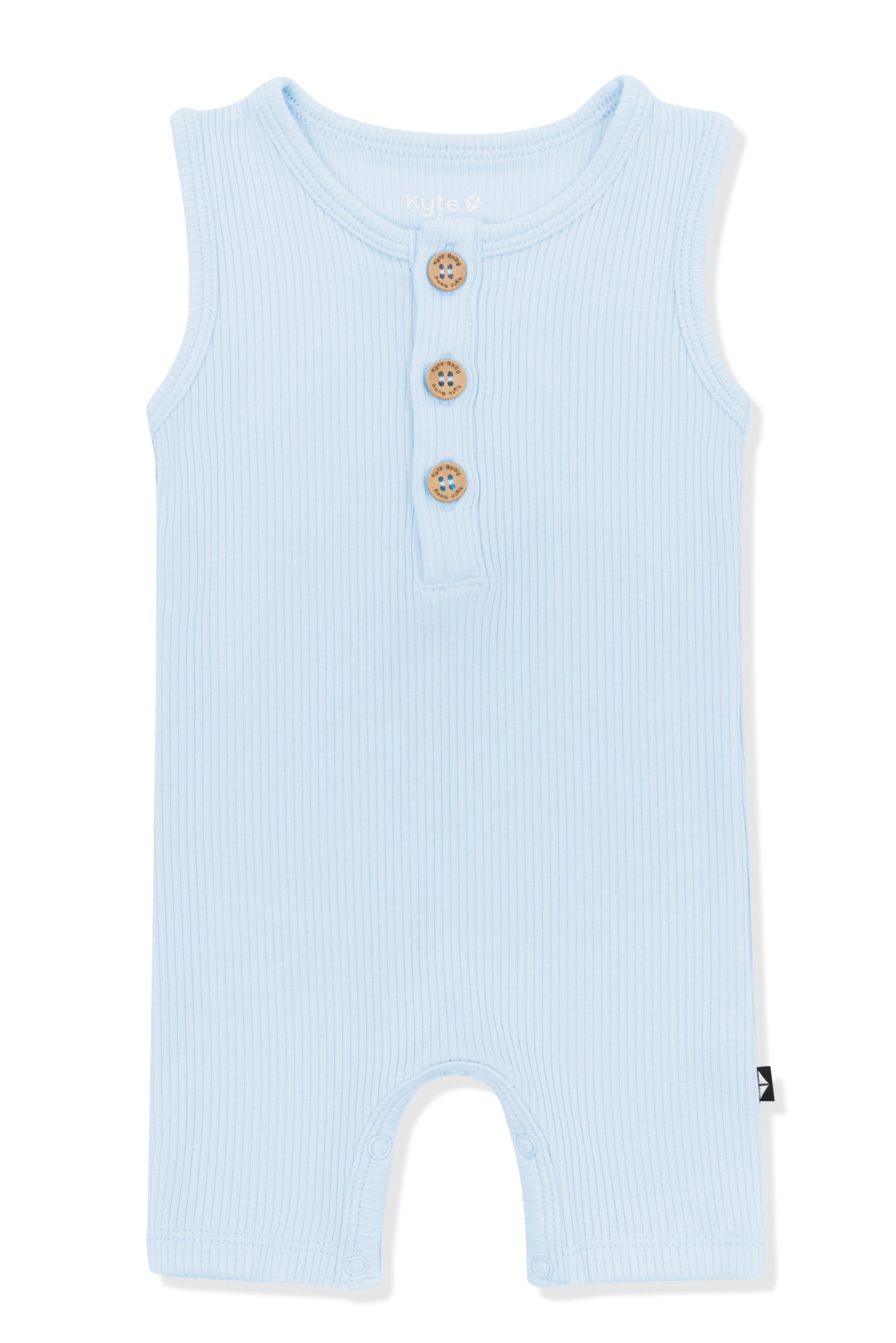 Ribbed Sleeveless Shortall in Breeze