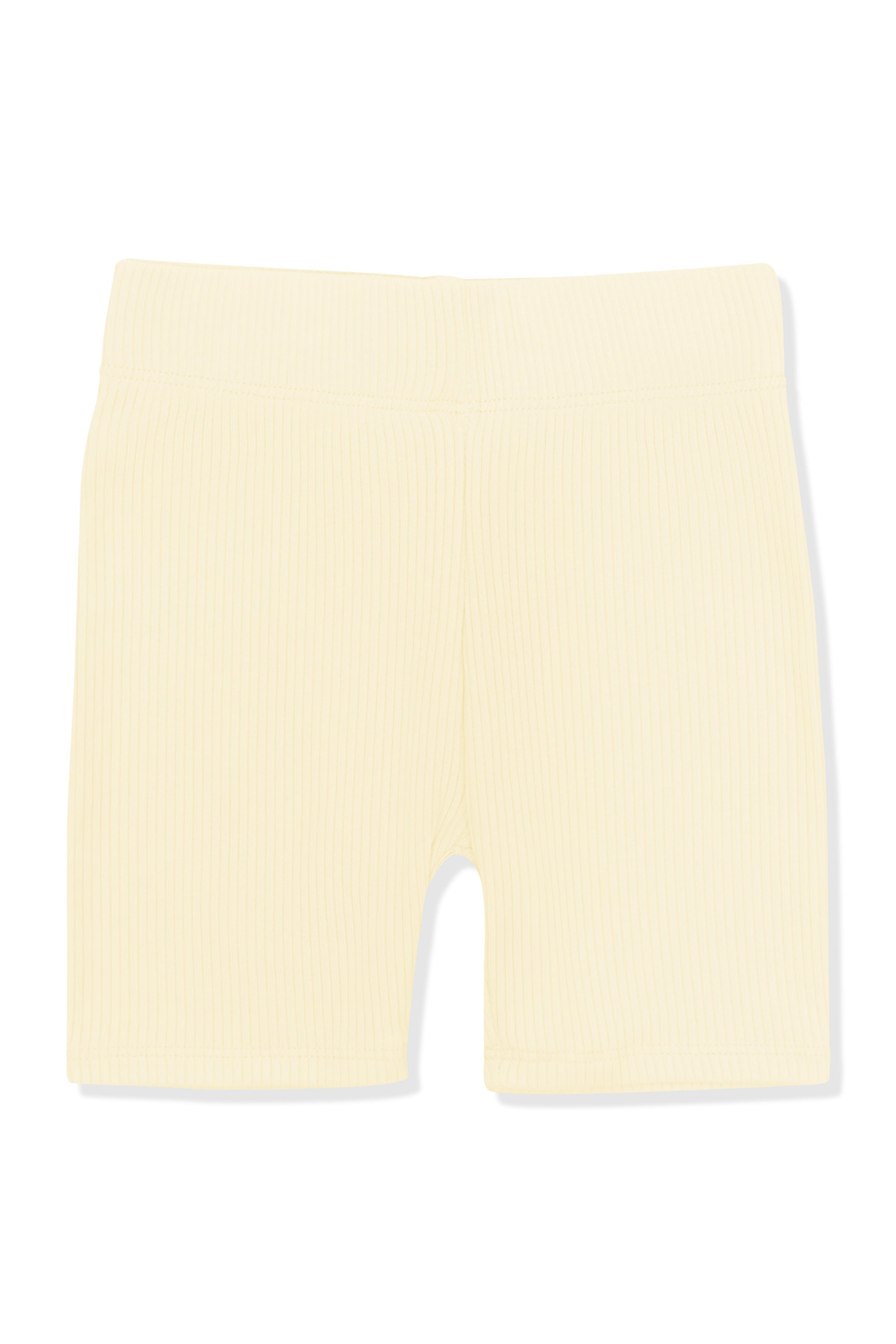 Ribbed Toddler Biker Shorts in Chamomile