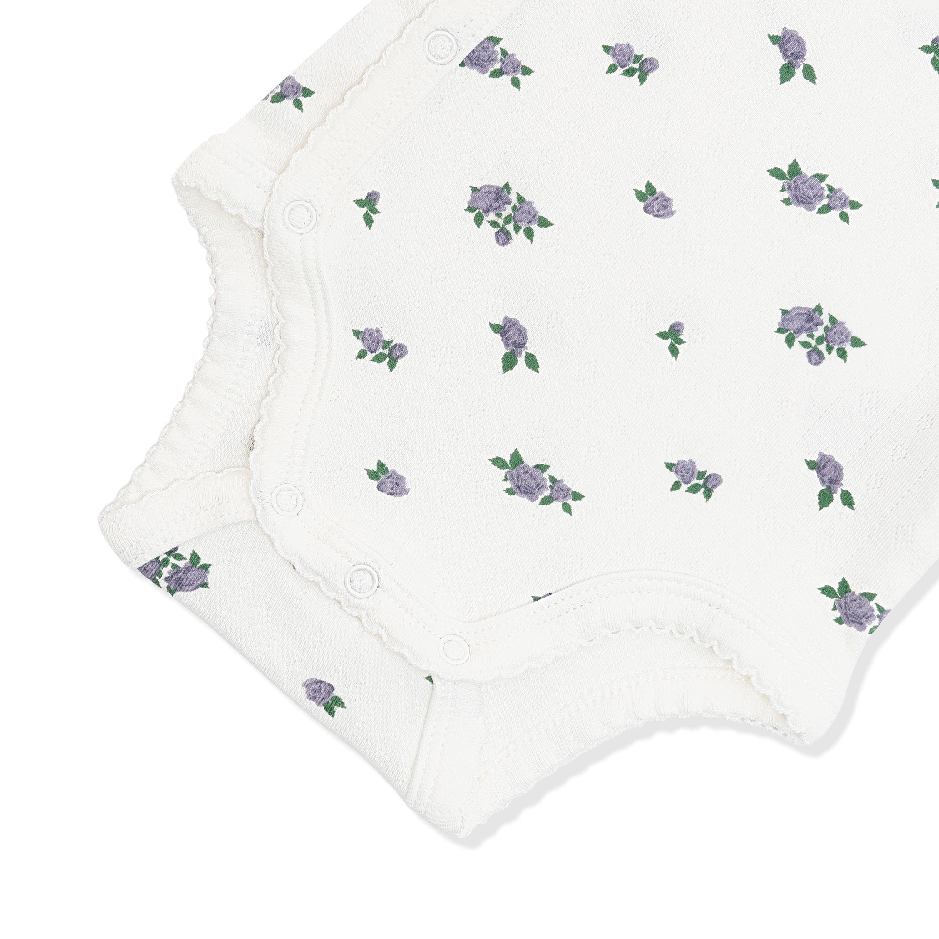 Pointelle Kimono Bodysuit in Spray Rose
