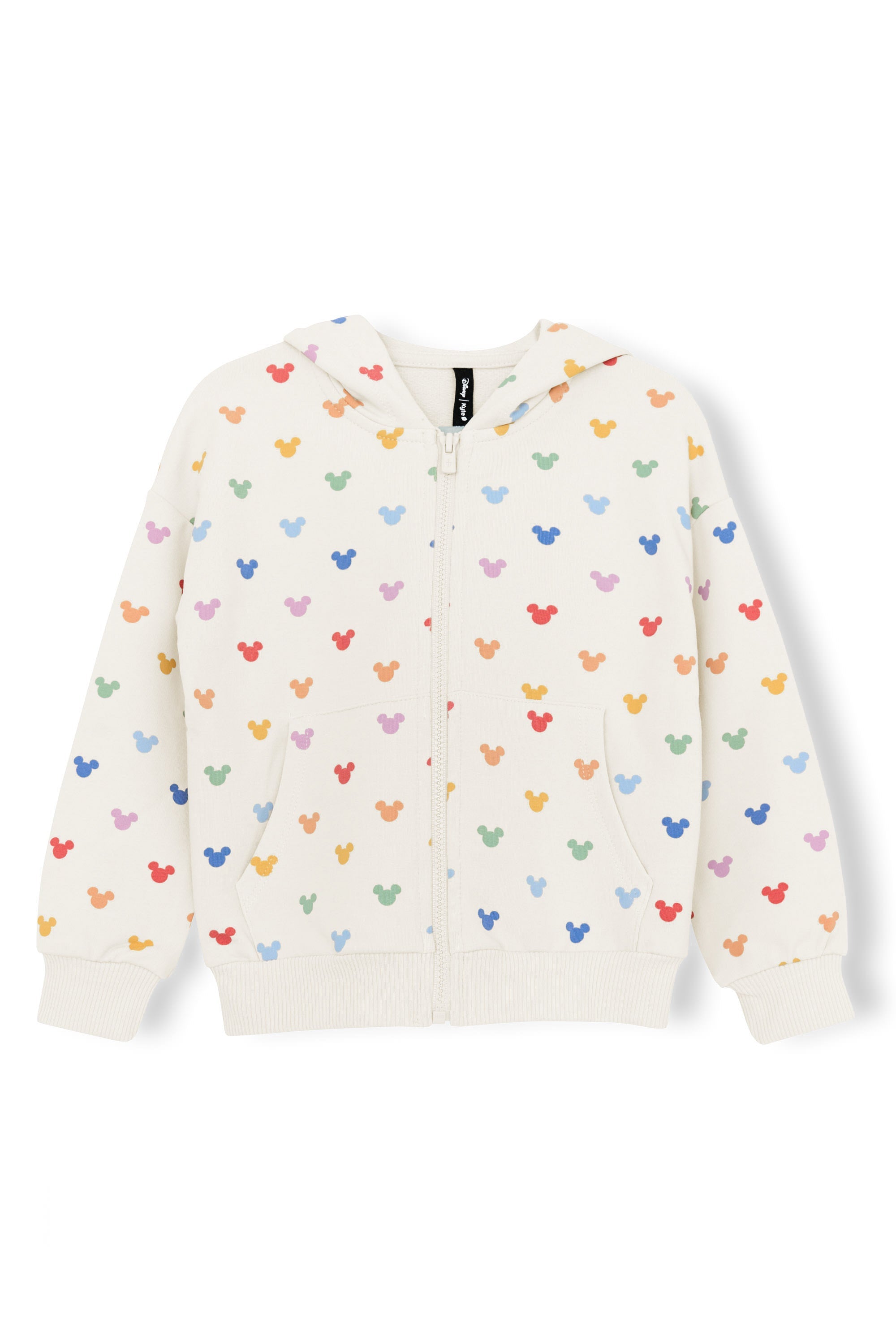 Zip-Up Hoodie in Pastel Mickey Mouse