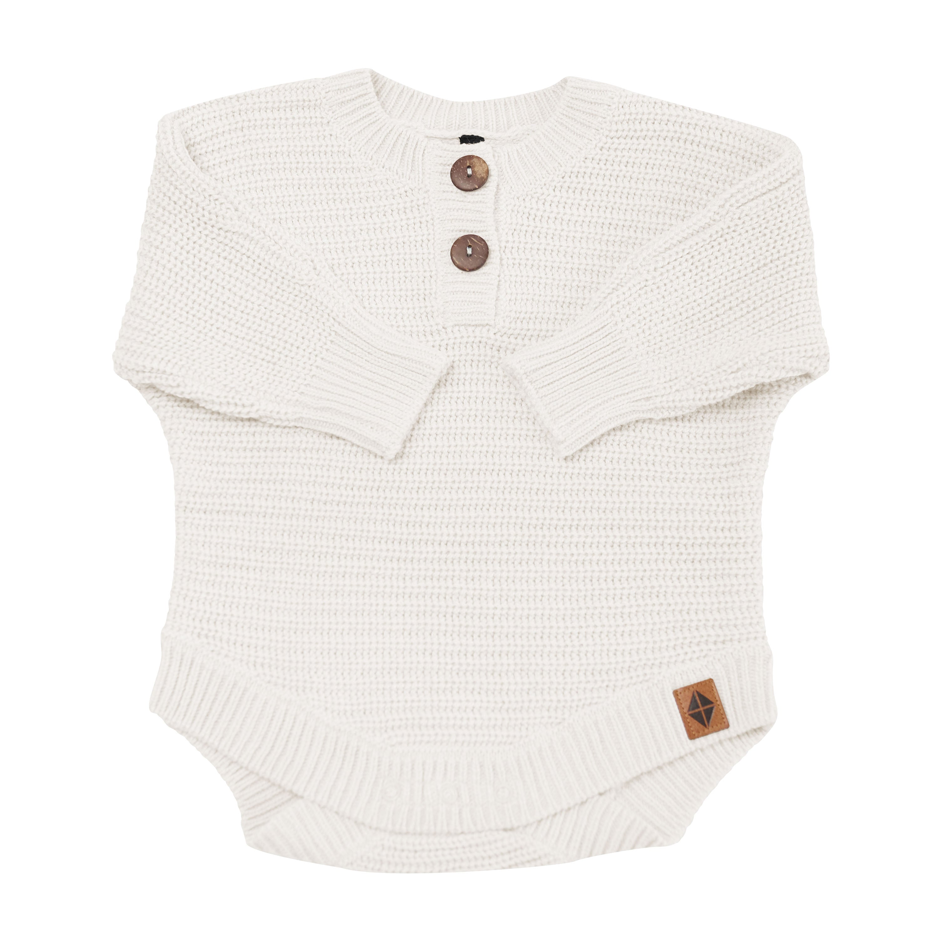 Chunky Knit Romper in Oat