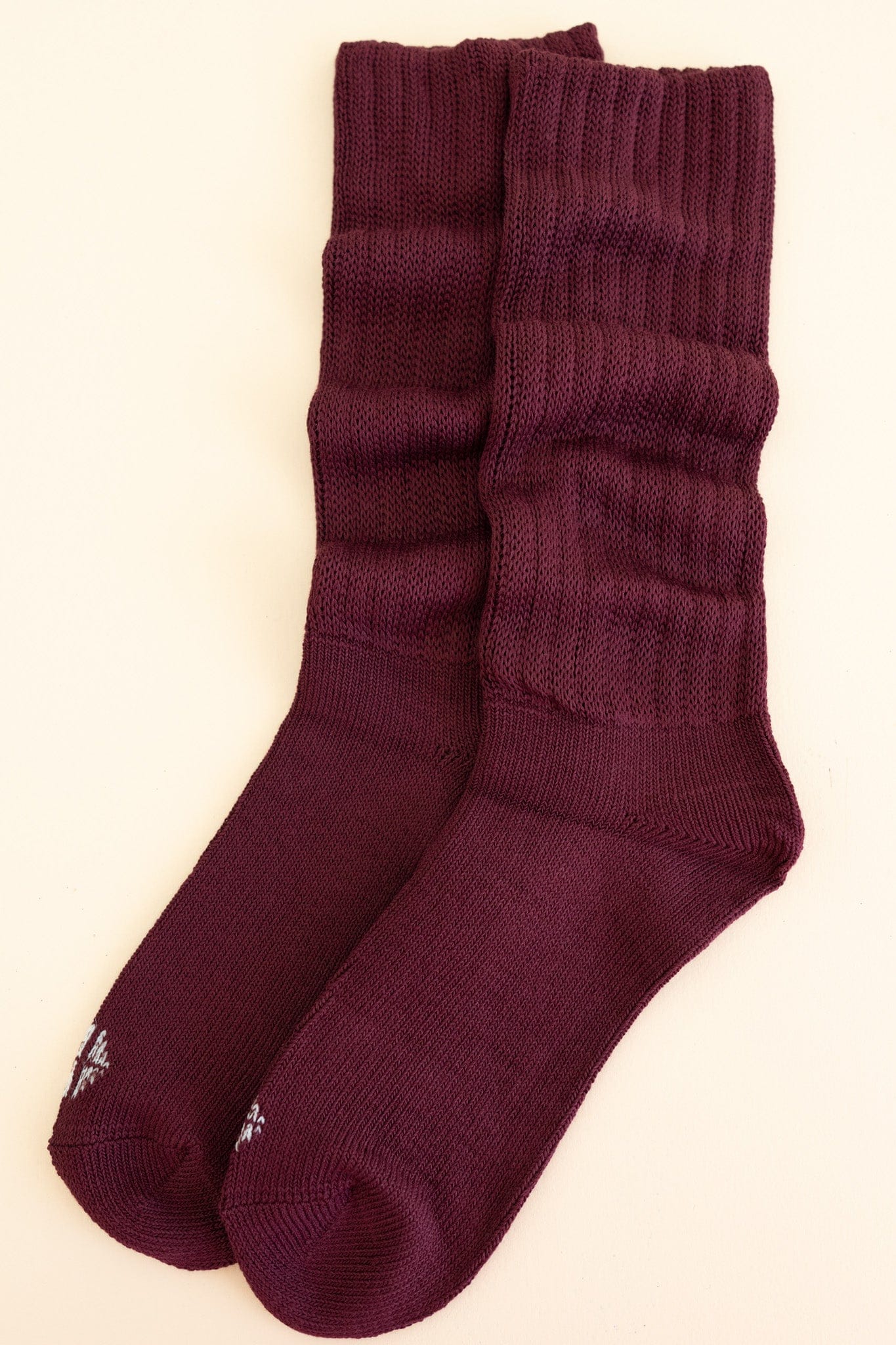 Adult Scrunch Socks in Burgundy