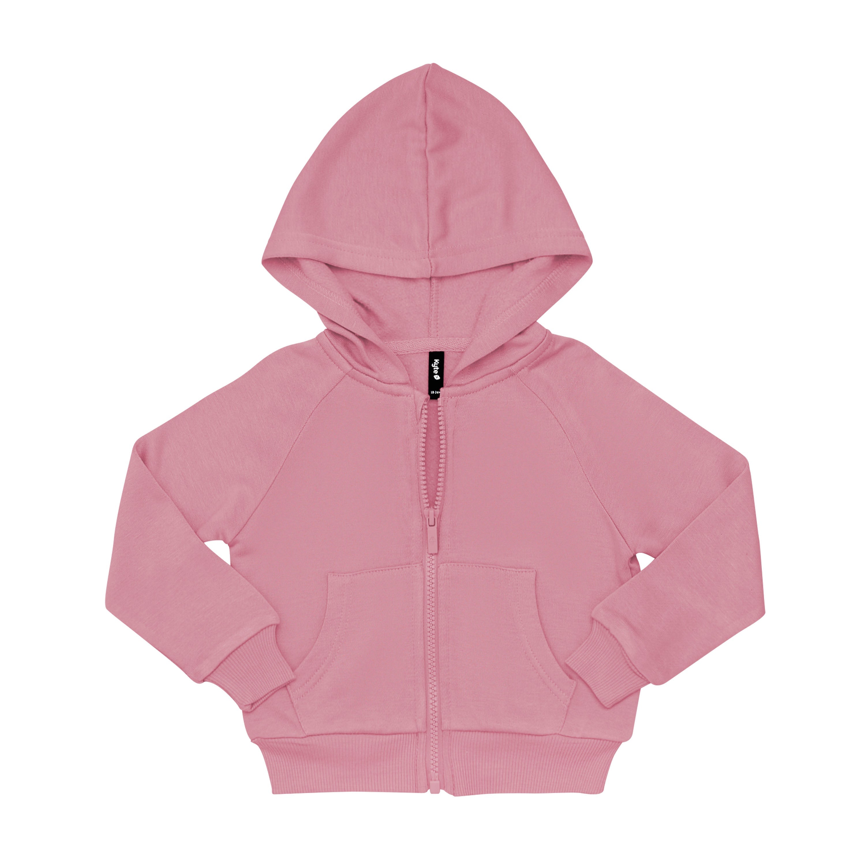 Fleece Zip Up Hoodie in Apple Blossom
