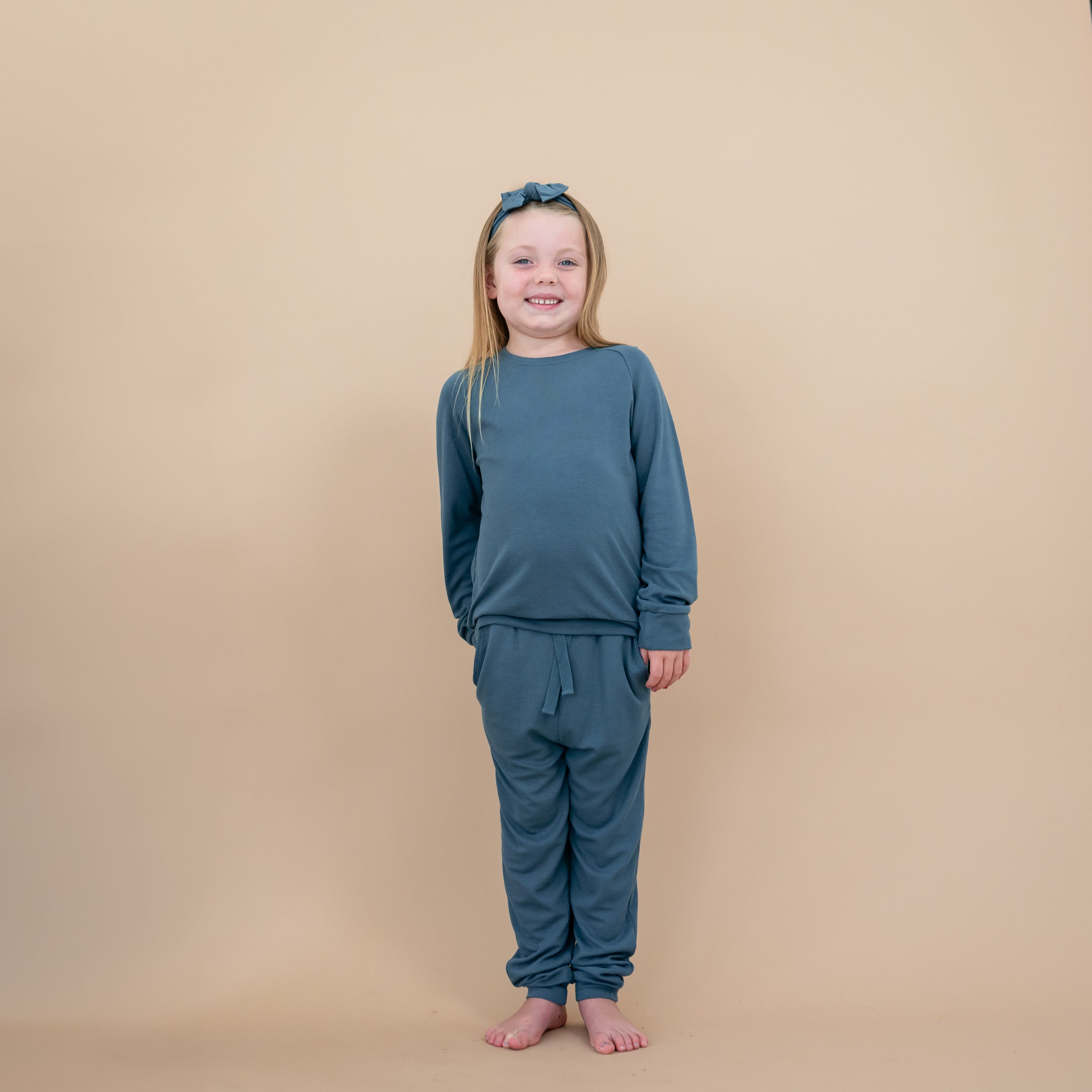 Bamboo Jersey Jogger Set in Atlantic