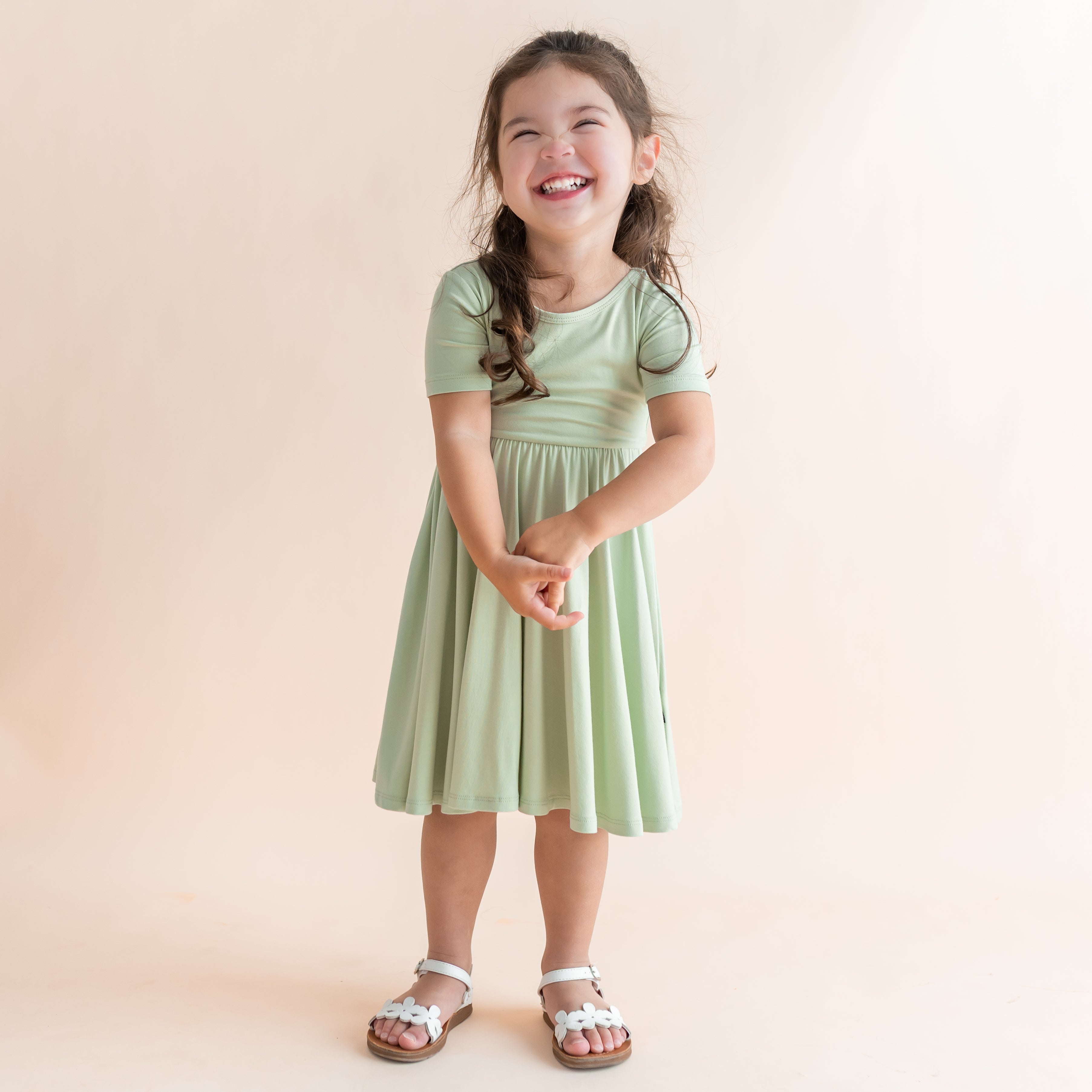 Twirl Dress in Basil