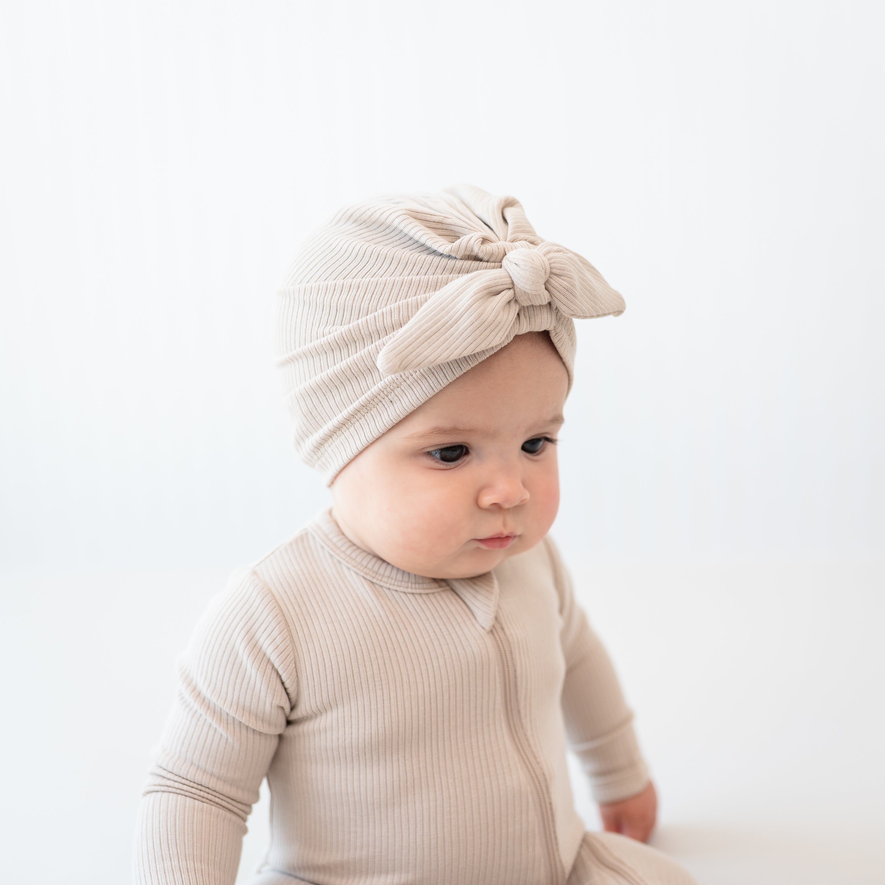 Ribbed Headwrap in Bisque