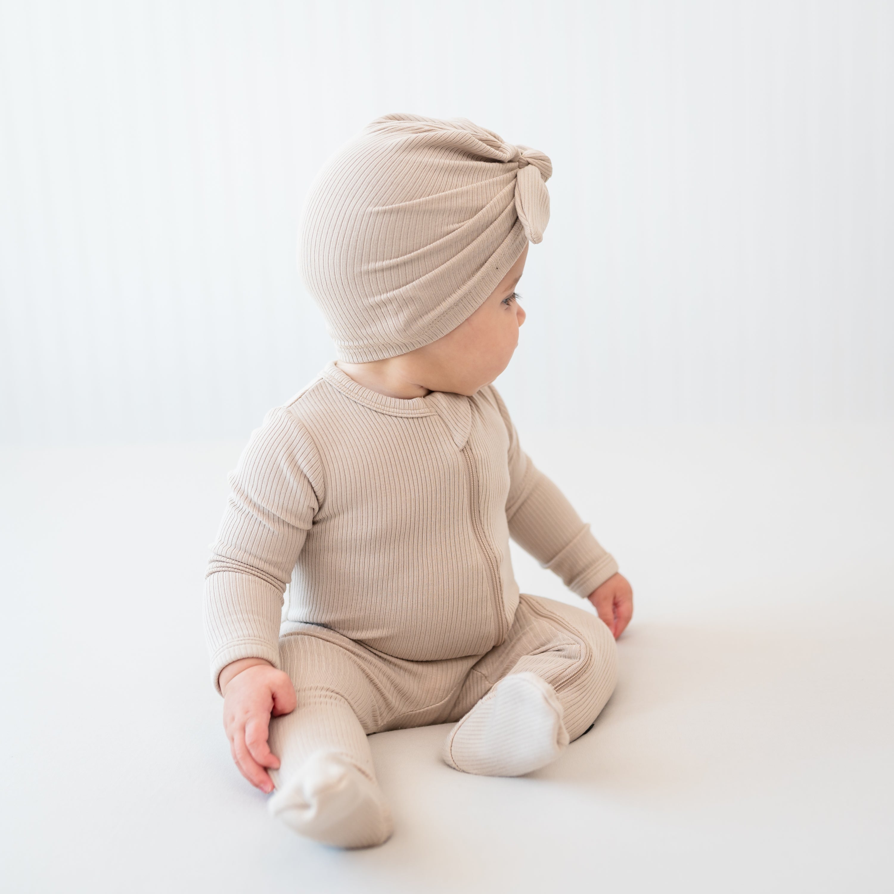Ribbed Headwrap in Bisque