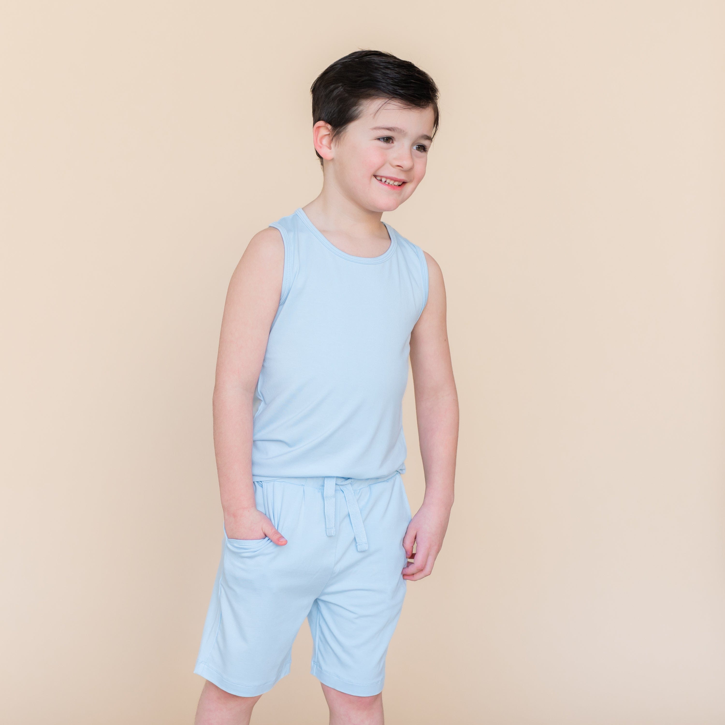 Drawstring Short in Breeze