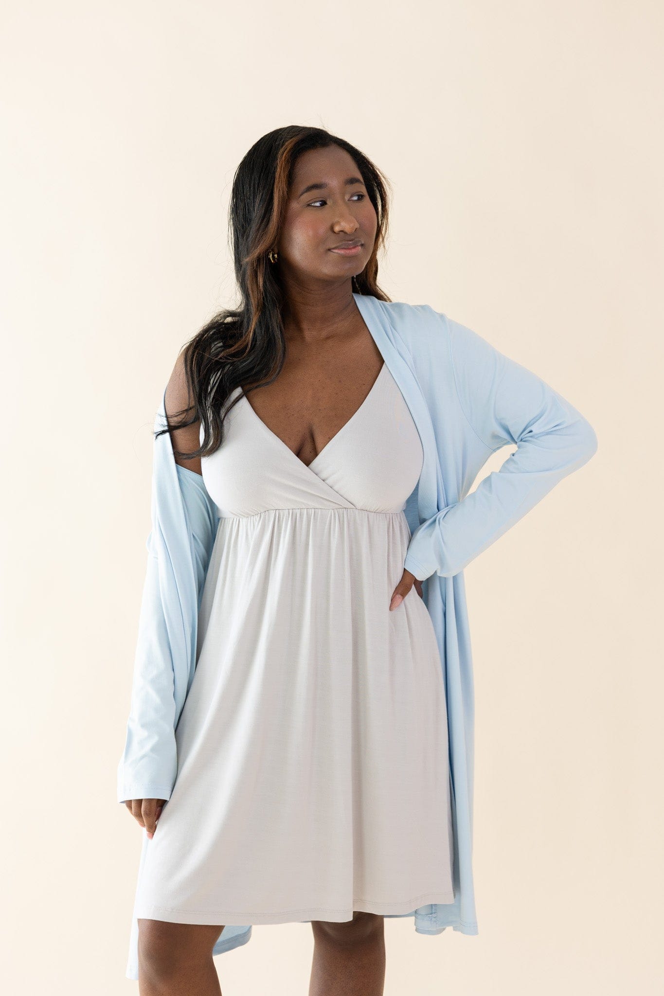 Women's Lounge Robe in Breeze