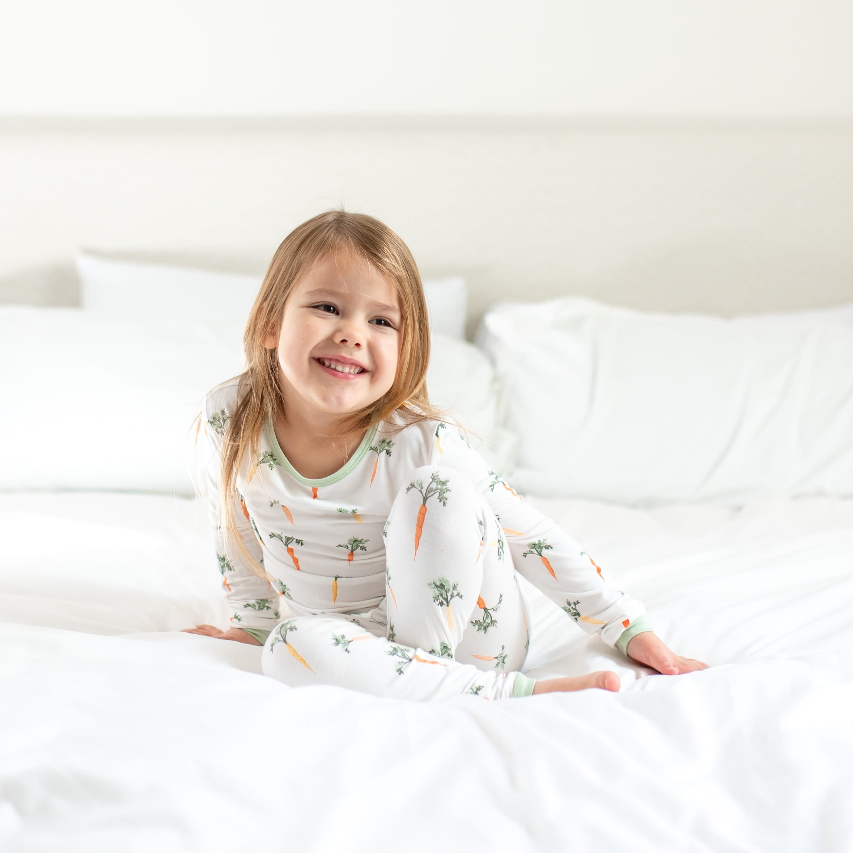 Long Sleeve Pajamas in Carrot