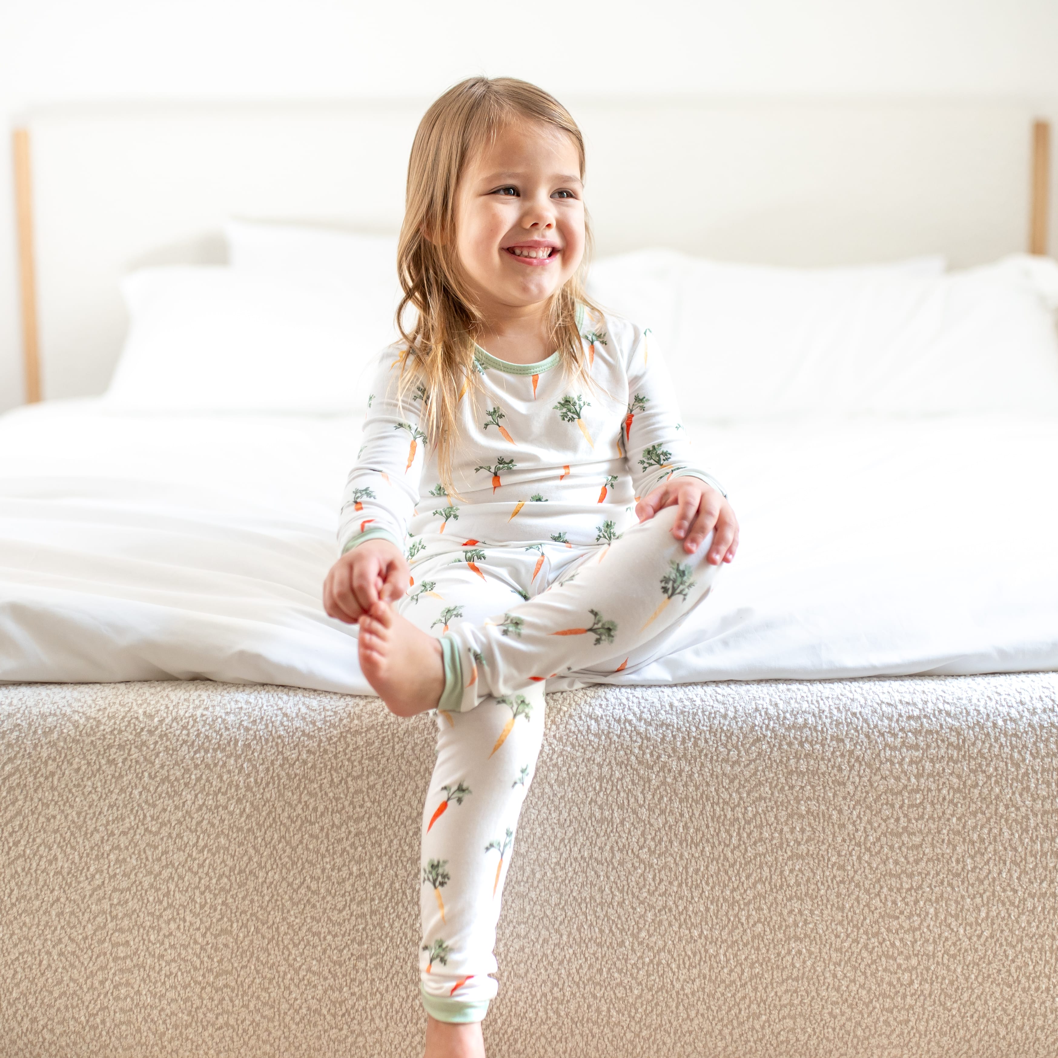 Long Sleeve Pajamas in Carrot
