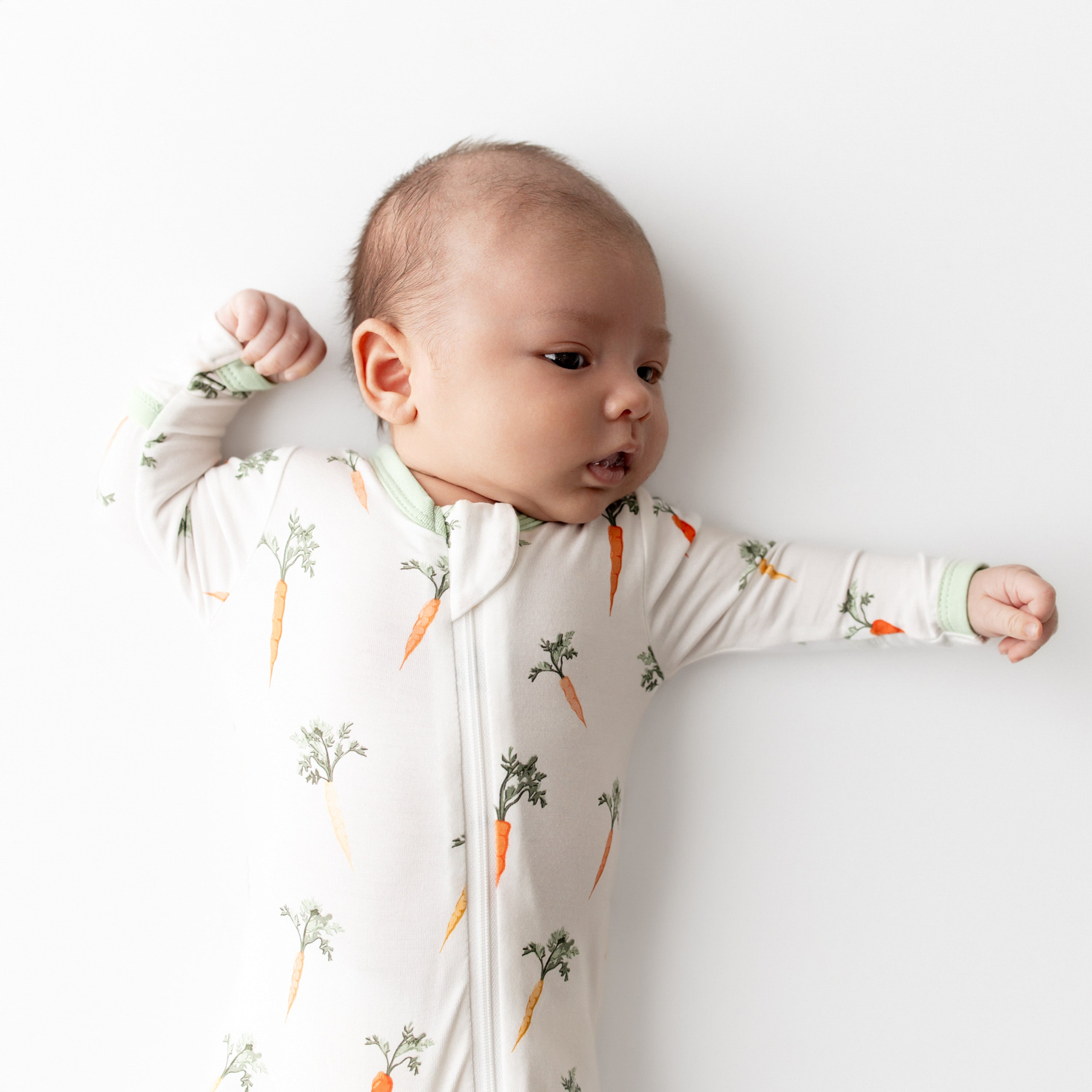 Zippered Footie in Carrot