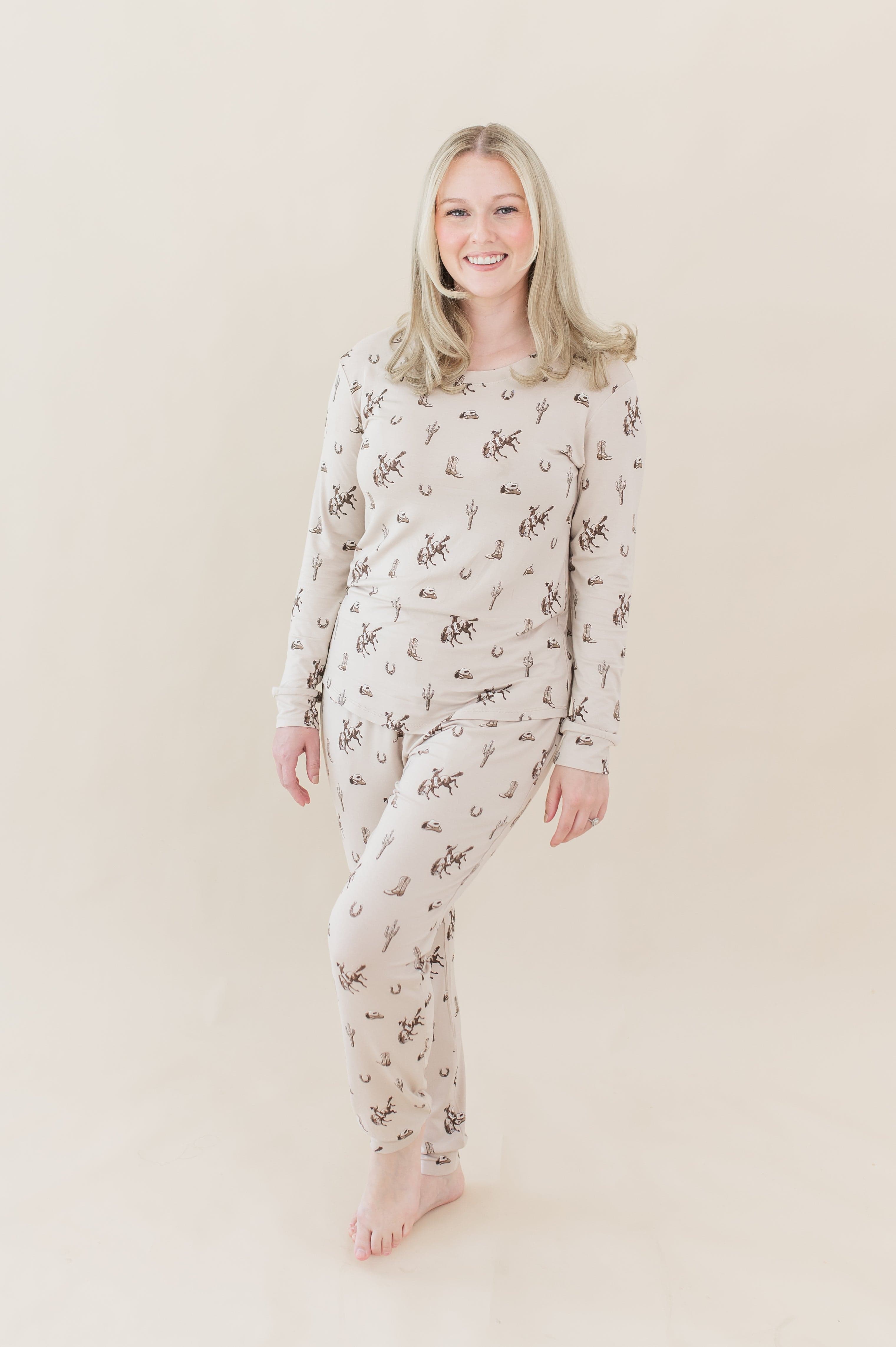 Women's Jogger Pajama Set in Classic Cowboy