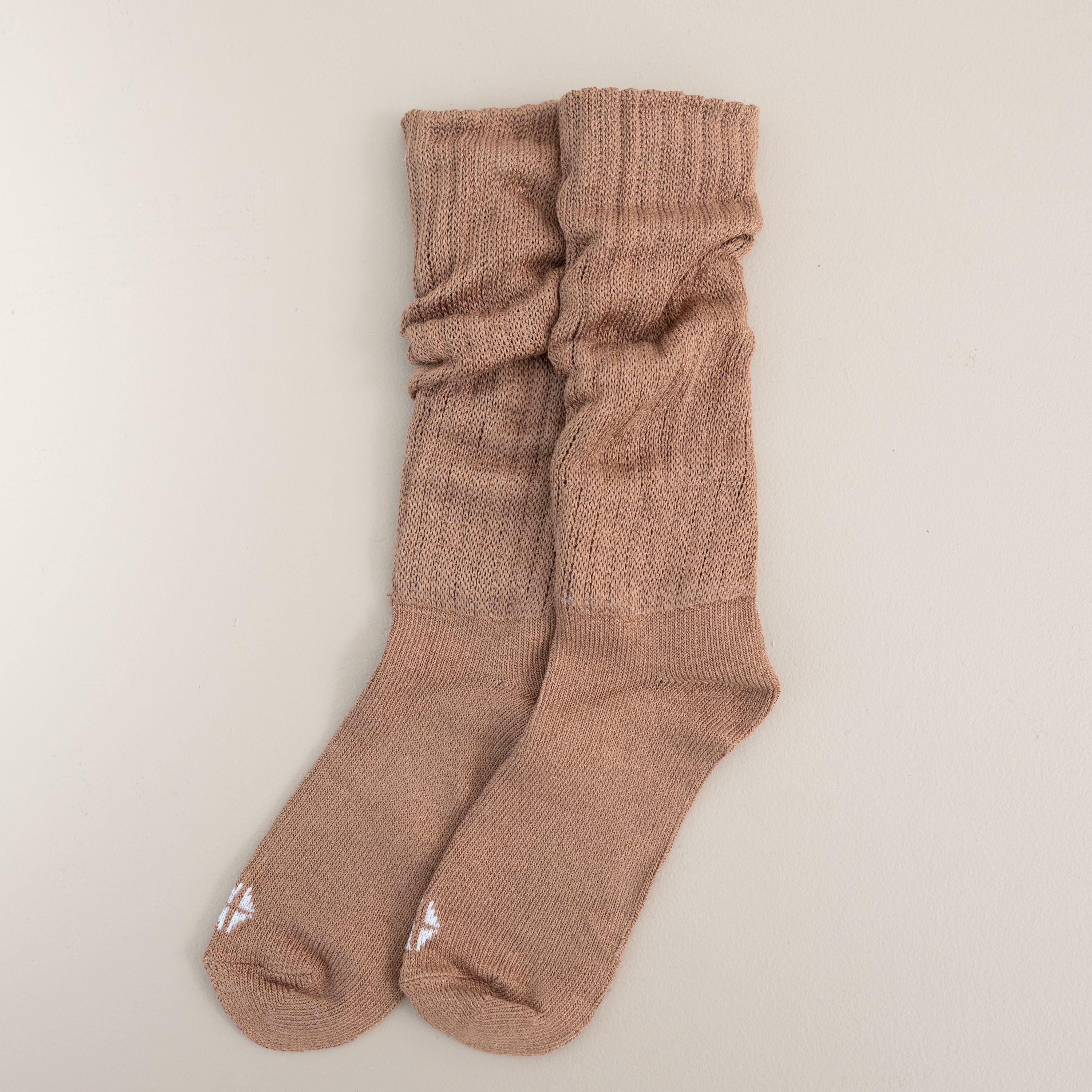 Adult Scrunch Socks in Latte