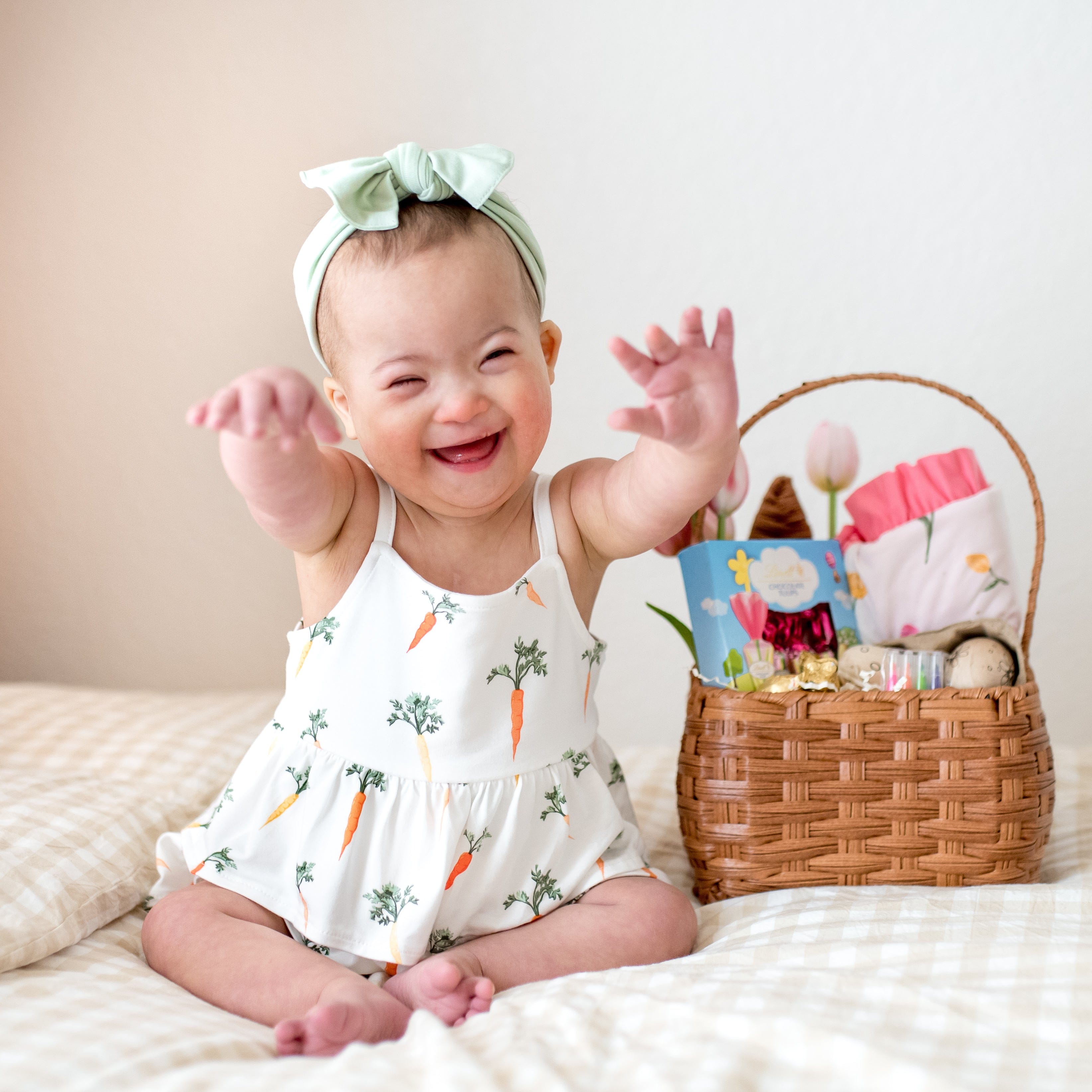 Spaghetti Strap Ruffle Romper in Carrot