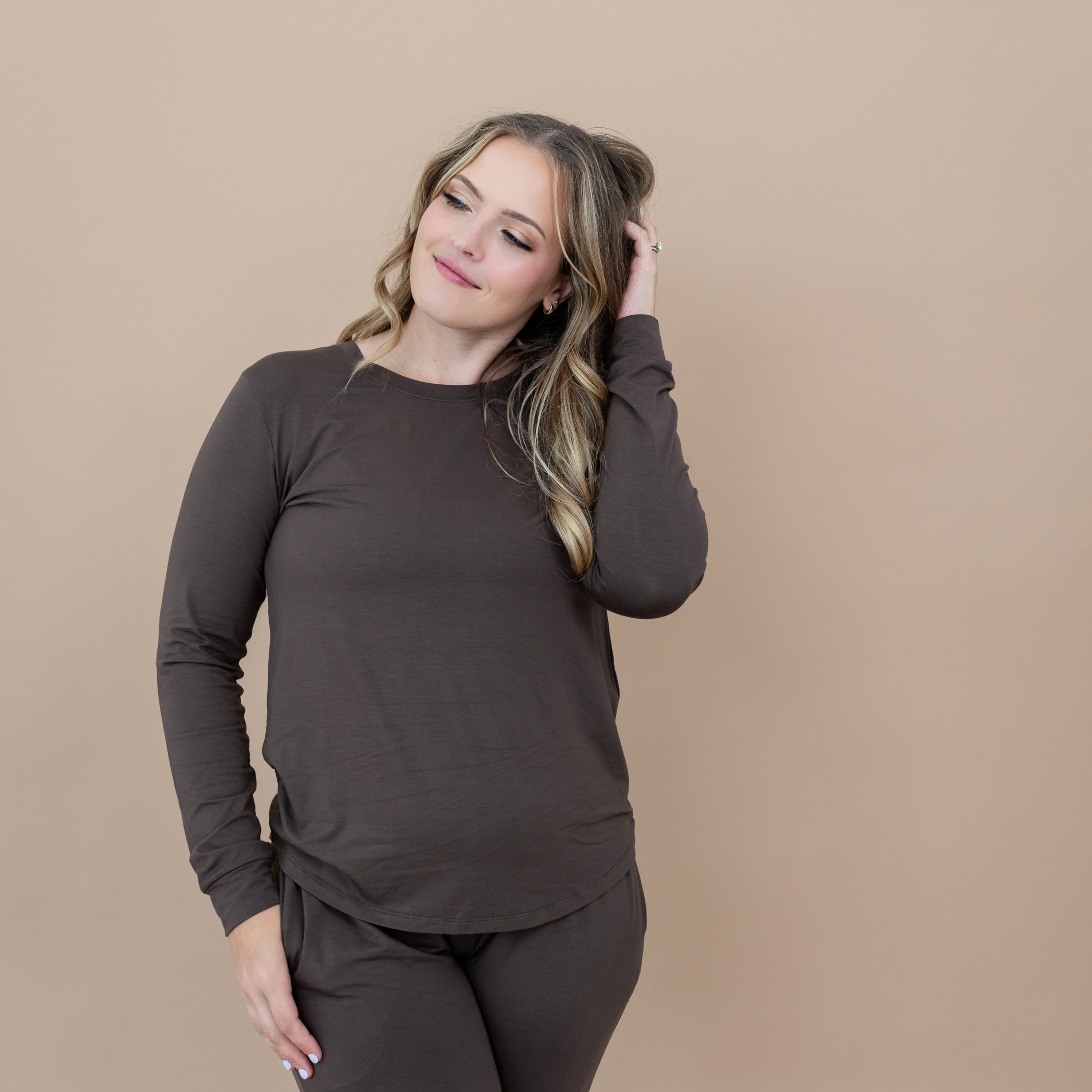 Women's Jogger Pajama Set in Espresso